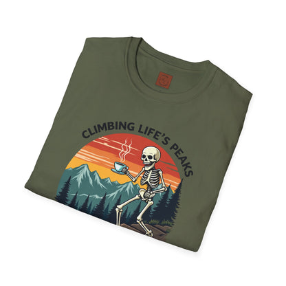 Climbing Life’s Peaks One Sip at a Time | Mountain Brew Skeleton Tee