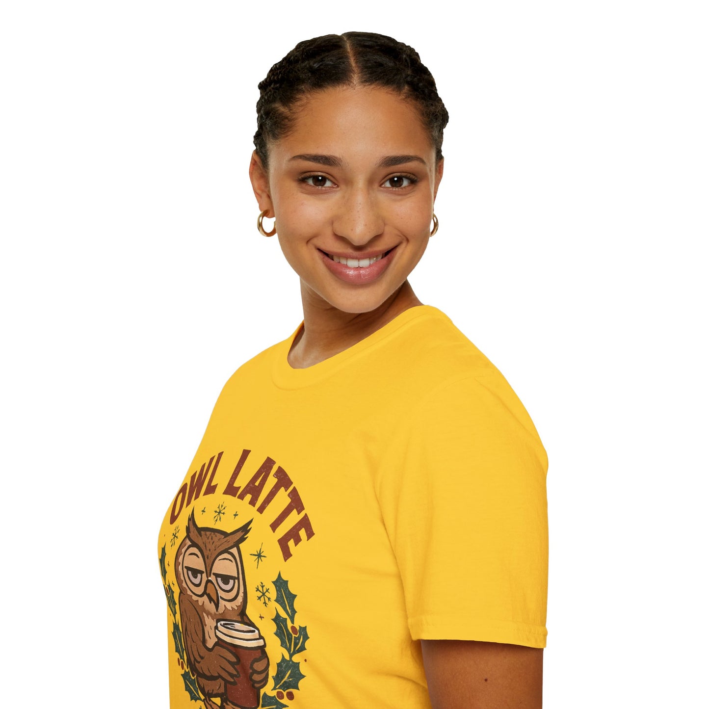 Owl Latte | Funny Christmas Coffee Lover Unisex T-Shirt
