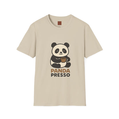 Panda Presso | Cute Coffee Lover Unisex T-Shirt