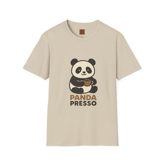 Panda Presso | Cute Coffee Lover Unisex T-Shirt