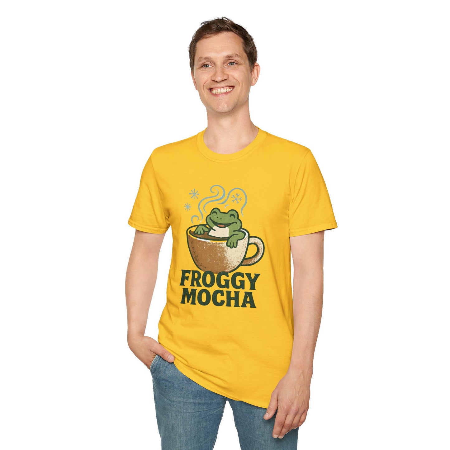 Froggy Mocha | Cute Christmas Coffee Lover Unisex T-Shirt