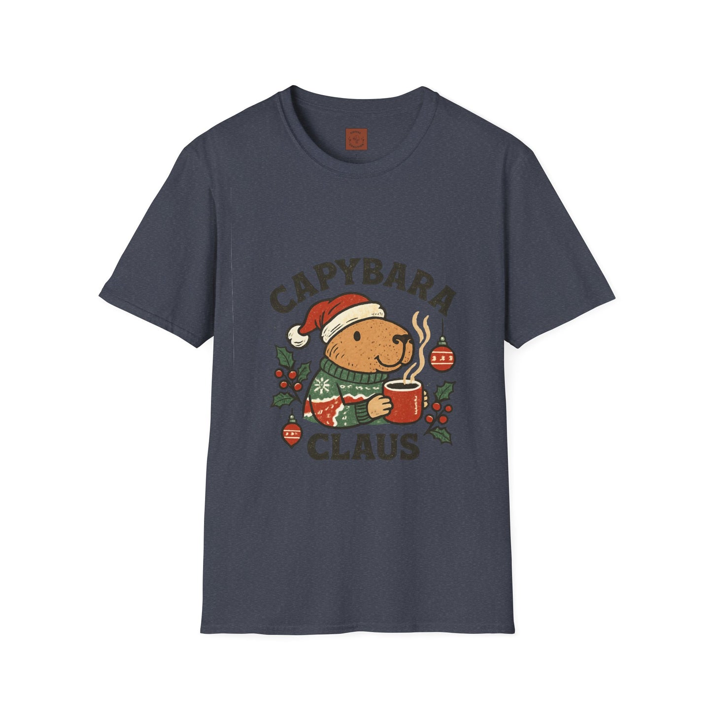 Capybara Claus | Funny Christmas Coffee Lover Unisex T-Shirt