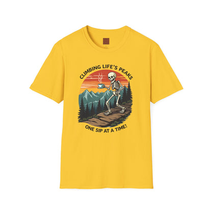 Climbing Life’s Peaks One Sip at a Time | Mountain Brew Skeleton Tee