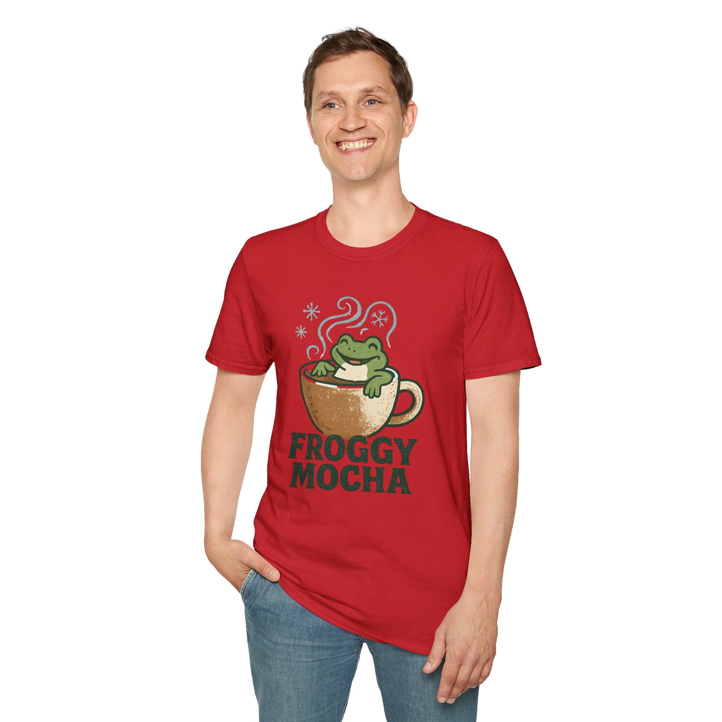Froggy Mocha | Cute Christmas Coffee Lover Unisex T-Shirt