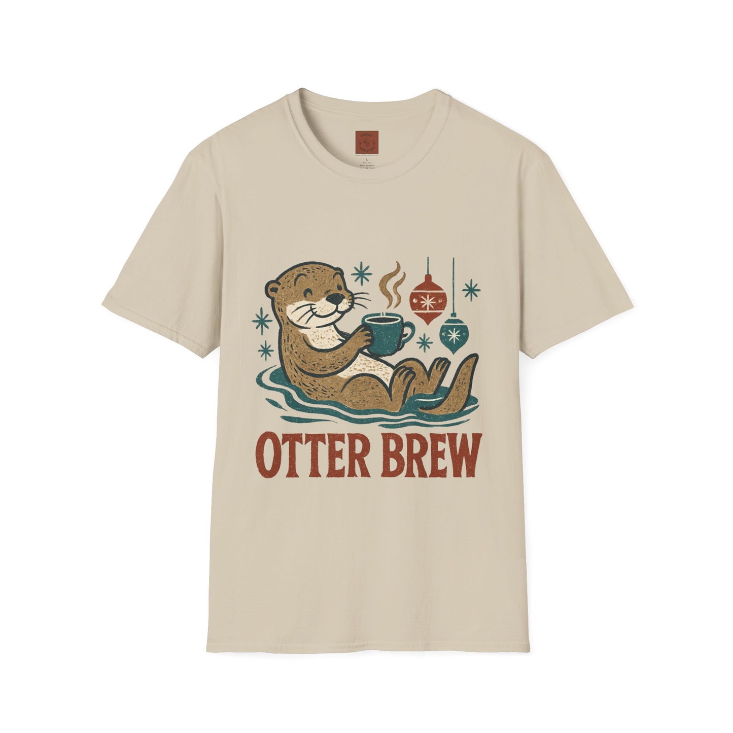 Otter Brew | Cute Coffee Lover Christmas Unisex T-Shirt
