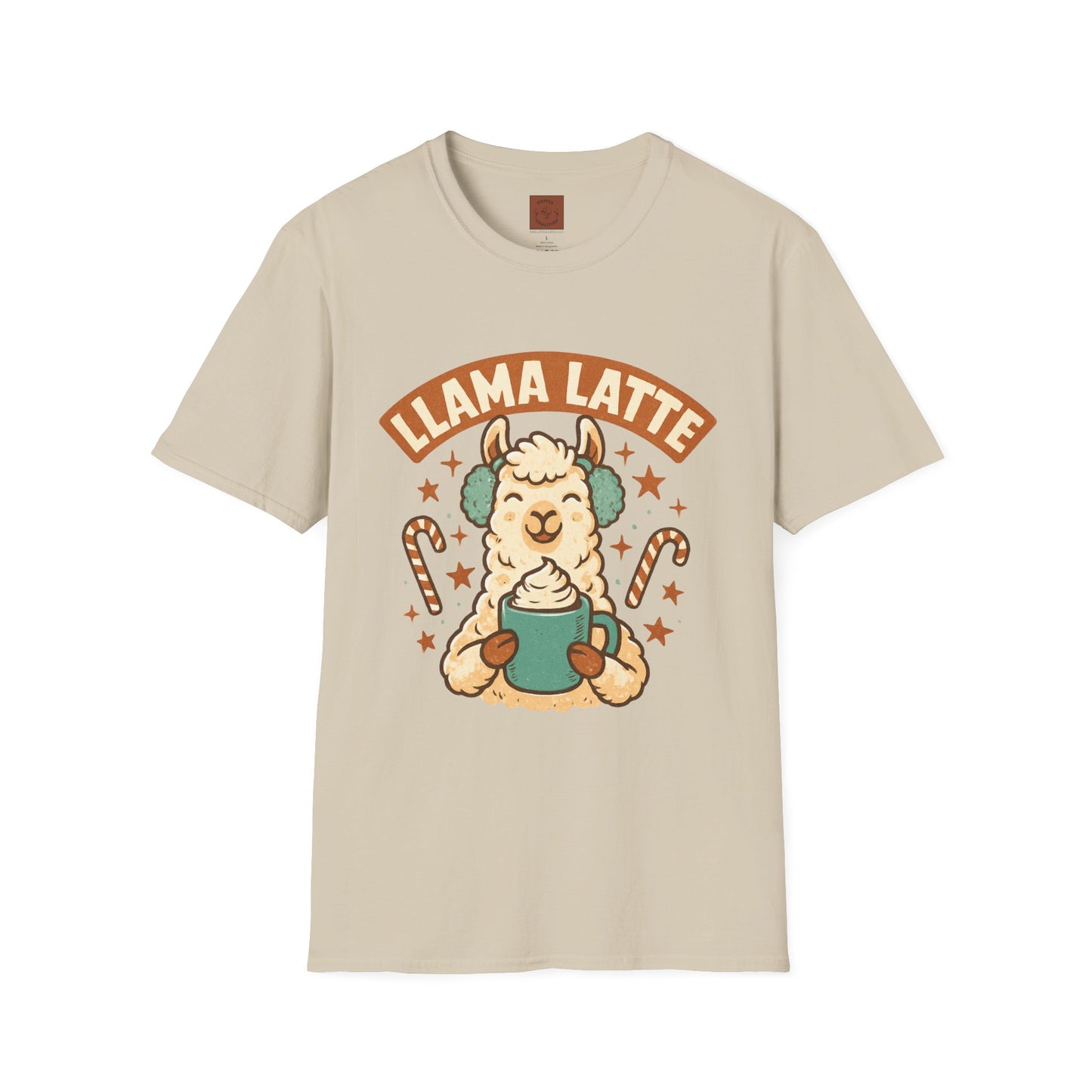 Llama Latte | Cute Christmas Coffee Lover Unisex T-Shirt