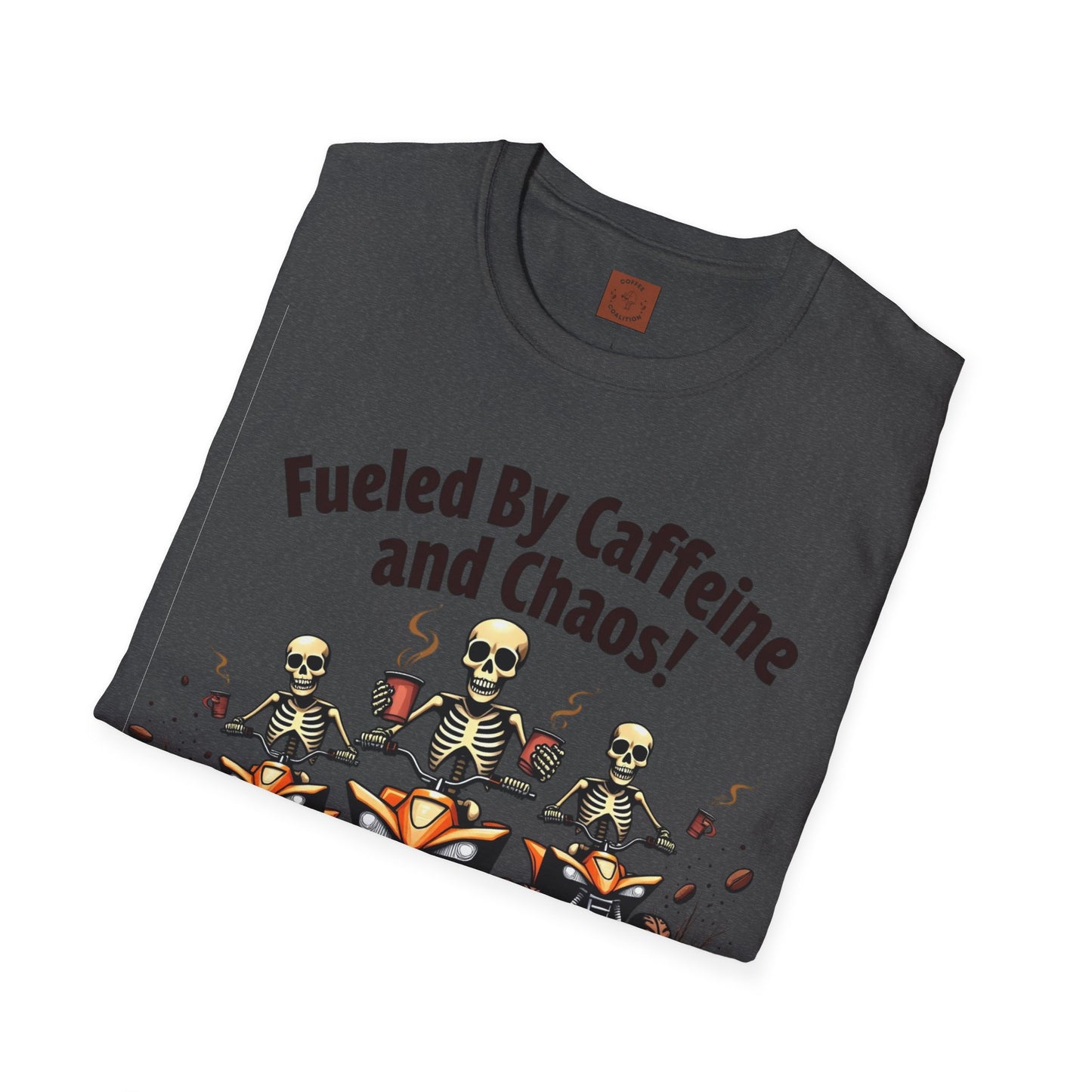 Fueled by Caffeine & Chaos | Skeleton Riders Tee