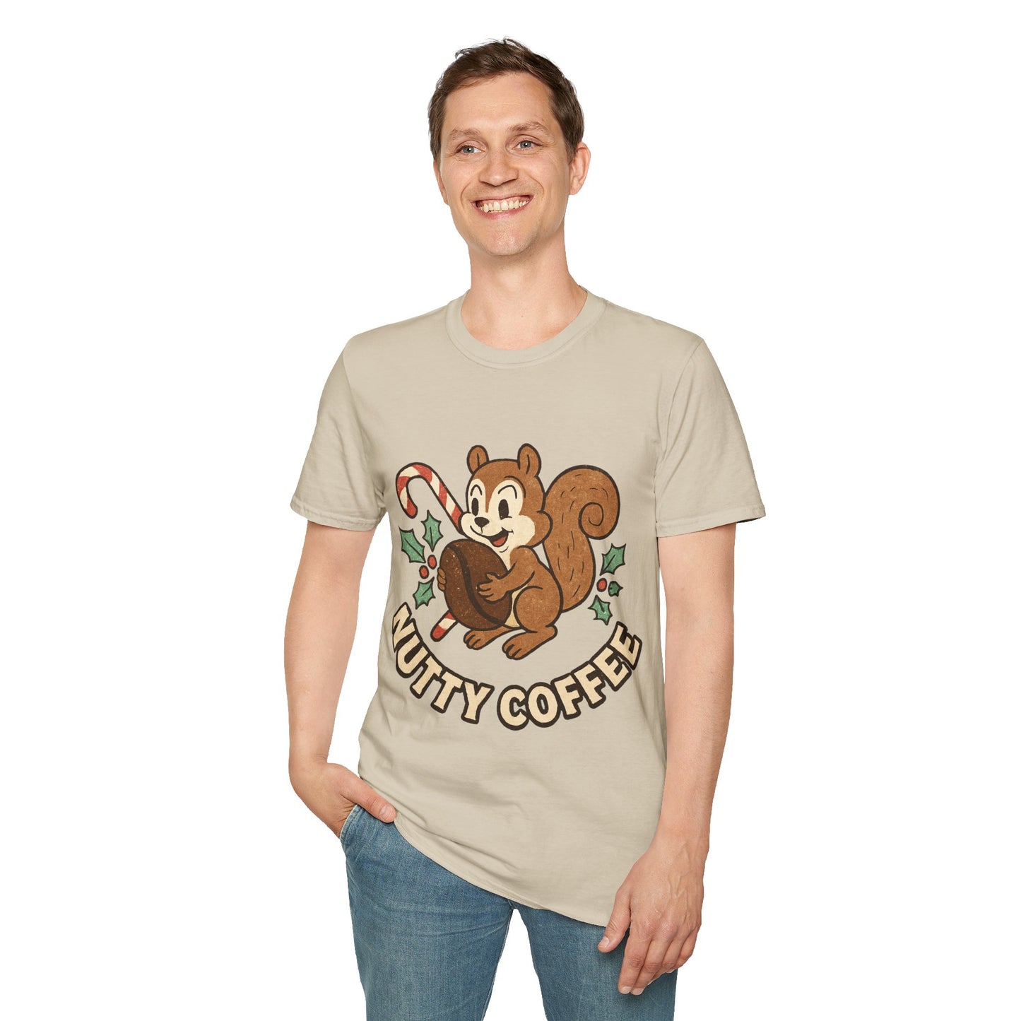 Nutty Coffee | Funny Christmas Squirrel Unisex T-Shirt