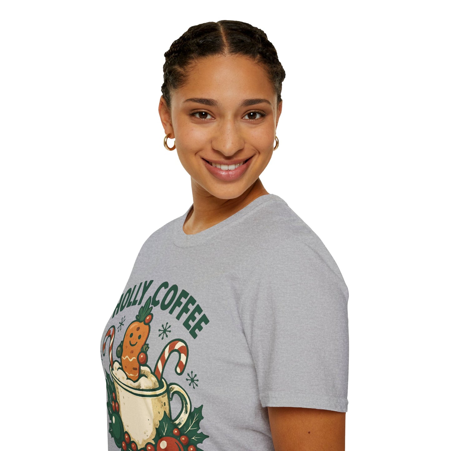 Jolly Brew | Funny Gingerbread Coffee Christmas Unisex T-Shirt