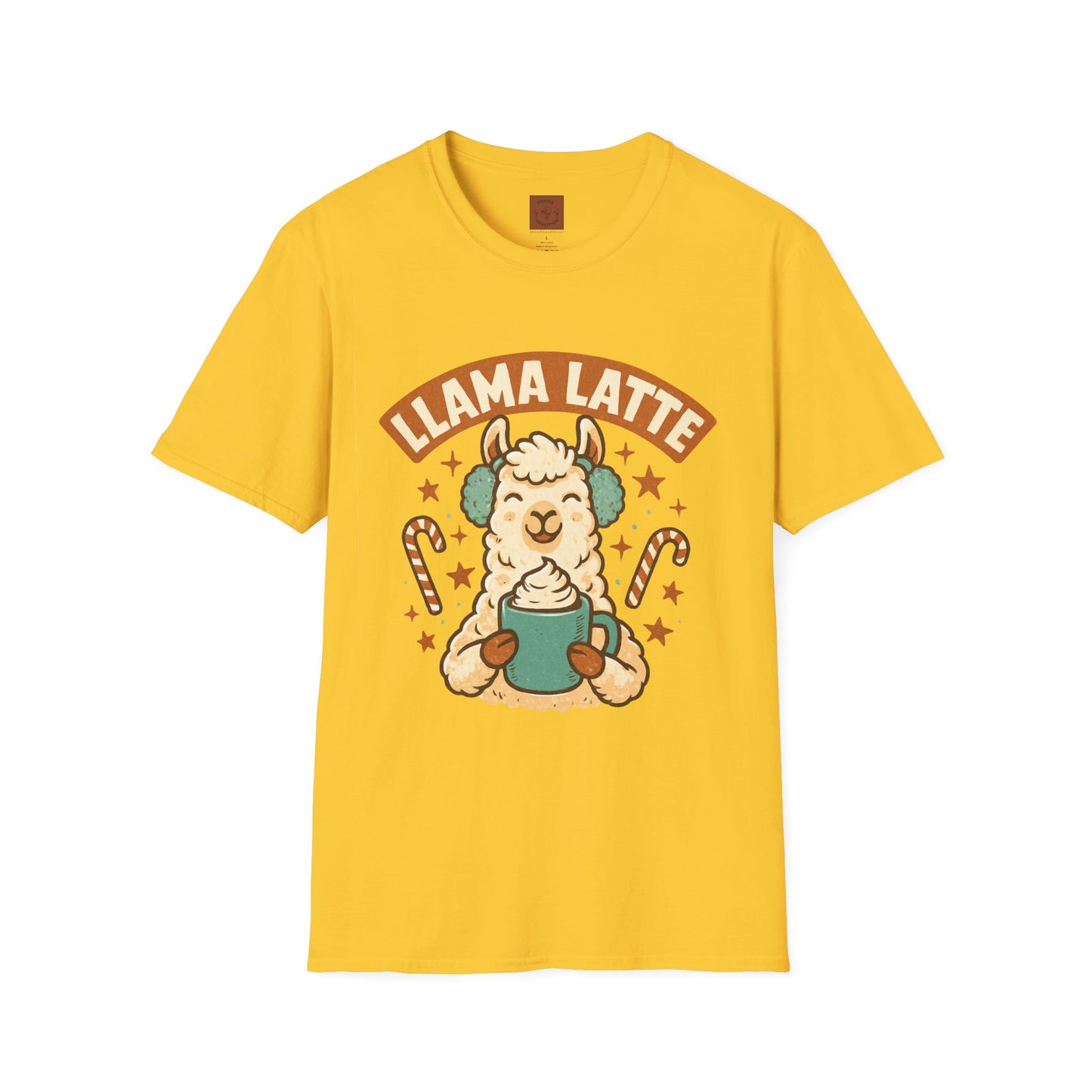 Llama Latte | Cute Christmas Coffee Lover Unisex T-Shirt