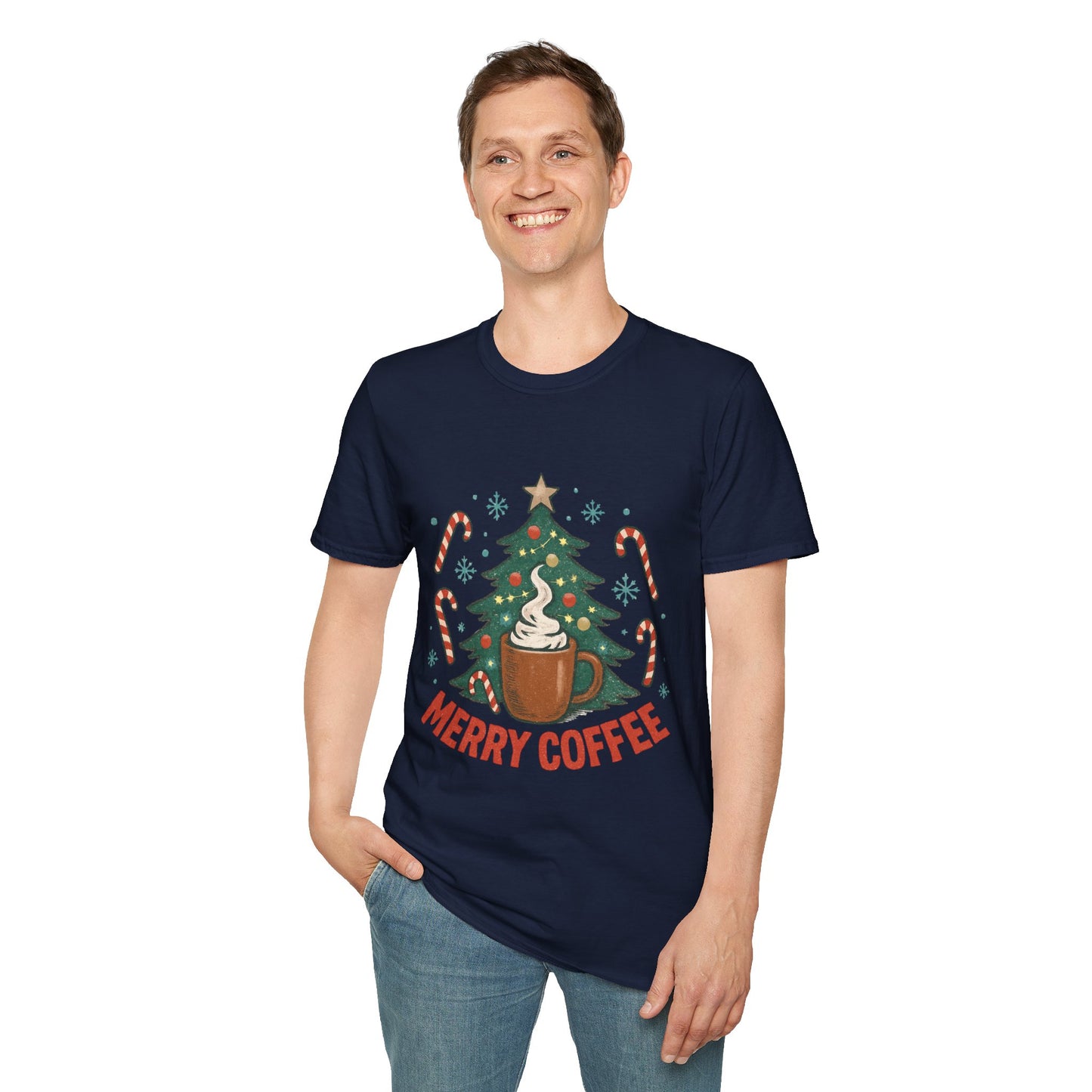 Merry Coffee | Festive Holiday Coffee Lover Unisex T-Shirt
