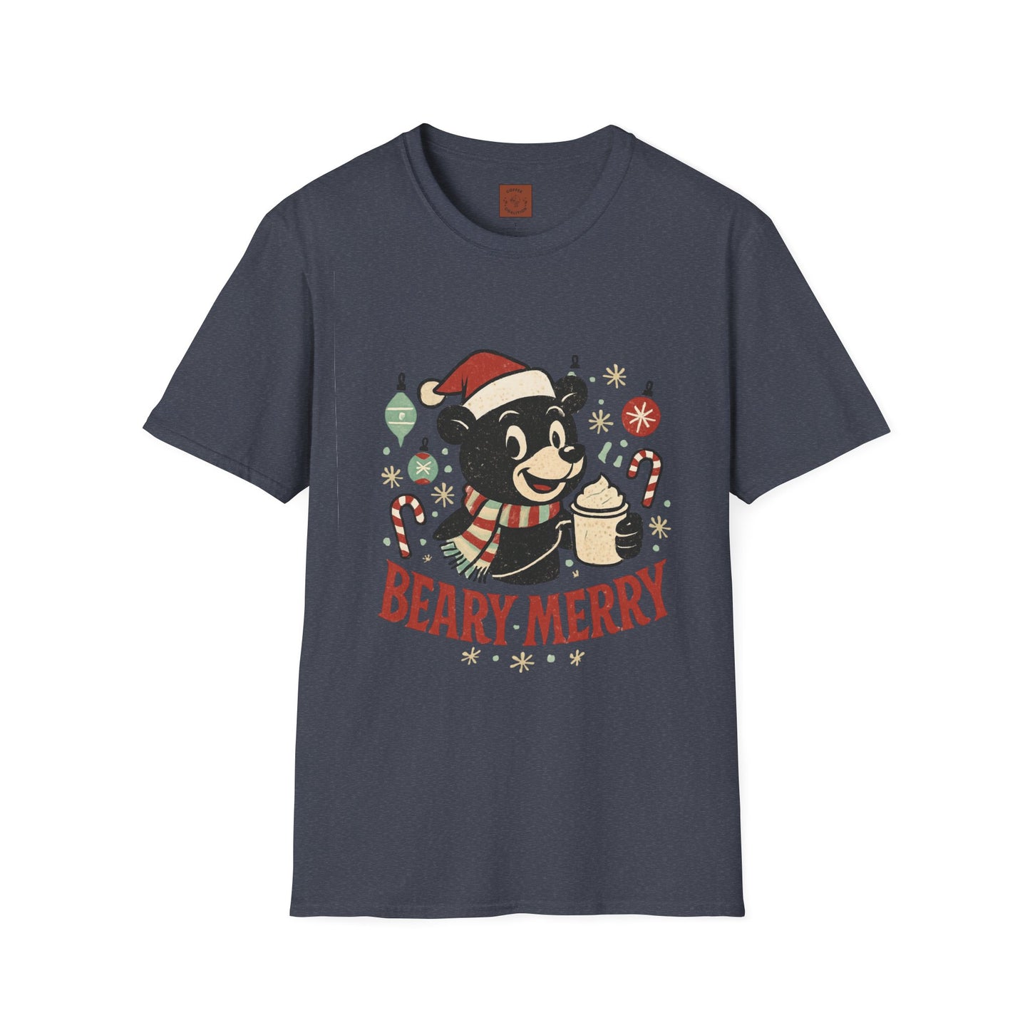 Beary Merry | Cute Bear Coffee Christmas Unisex T-Shirt