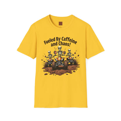 Fueled by Caffeine & Chaos | Skeleton Riders Tee