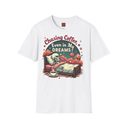 Chasing Coffee Even in My Dreams | Sleepy Skeleton Tee