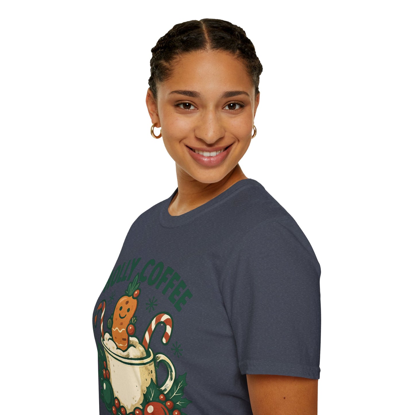 Jolly Brew | Funny Gingerbread Coffee Christmas Unisex T-Shirt