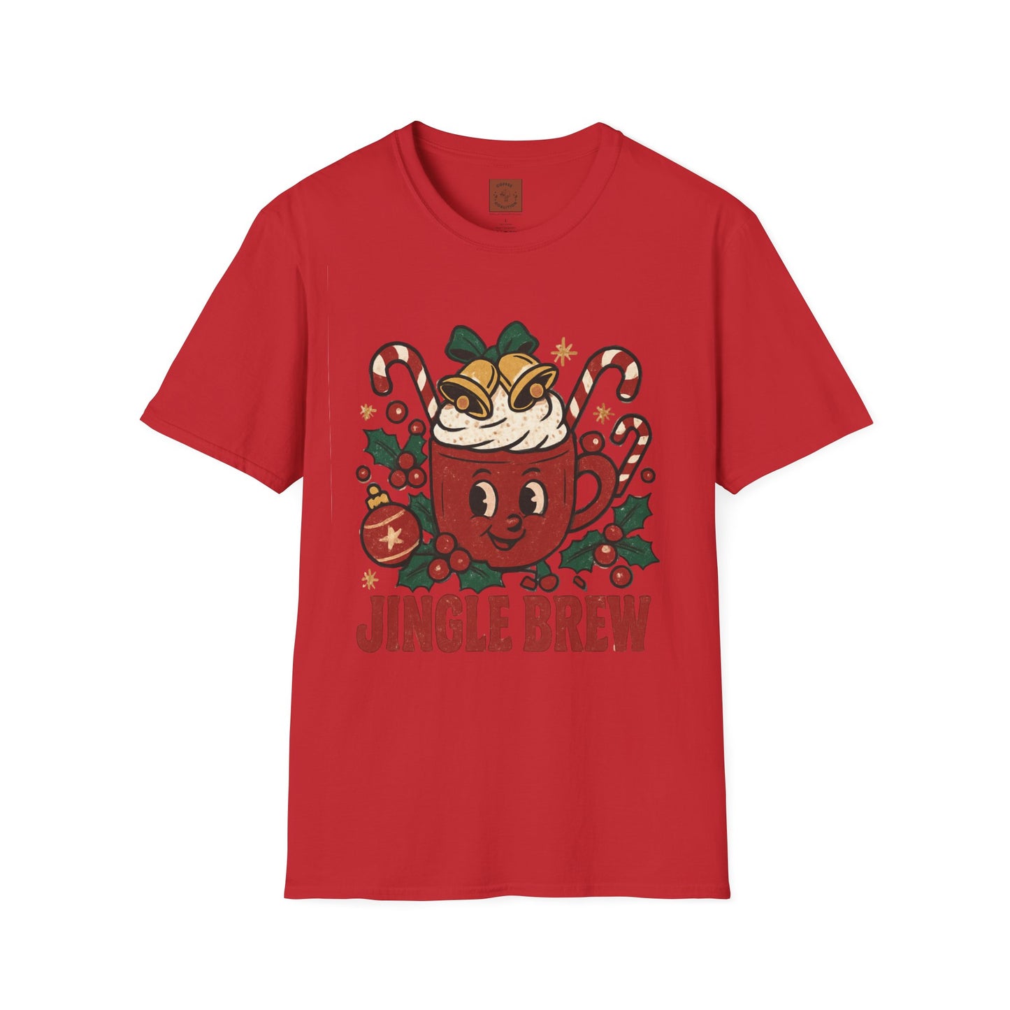 Jingle Brew | Funny Holiday Coffee Cup Christmas Unisex T-Shirt