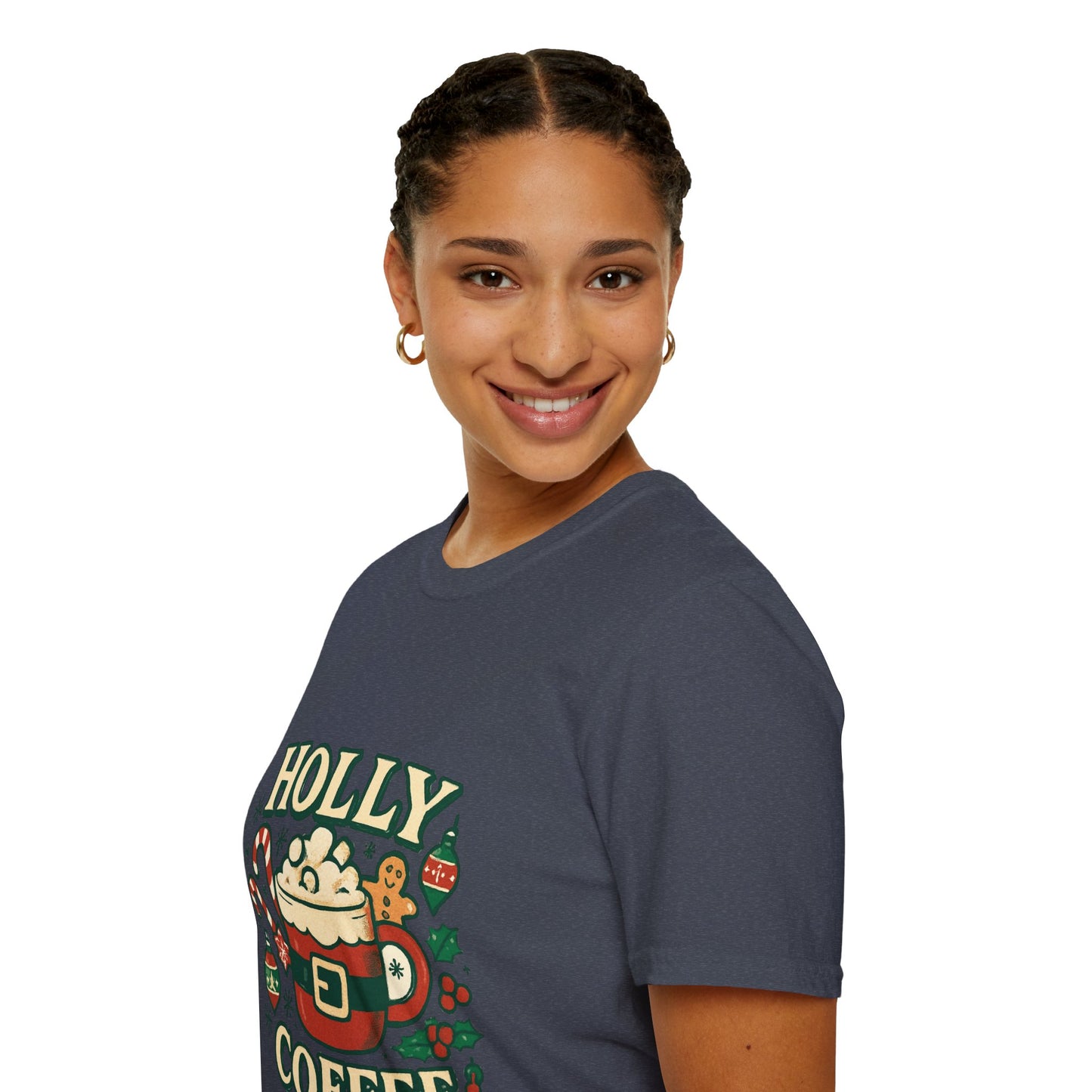 Holly Coffee | Festive Christmas Coffee Lover Unisex T-Shirt