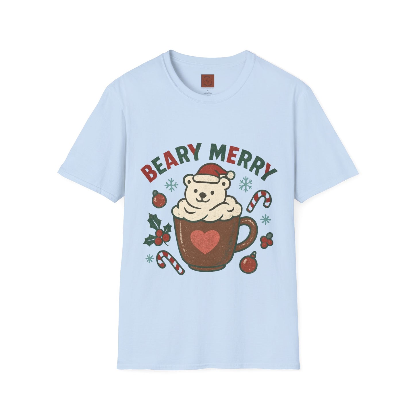 Beary Merry | Cute Christmas Coffee Lover Unisex T-Shirt
