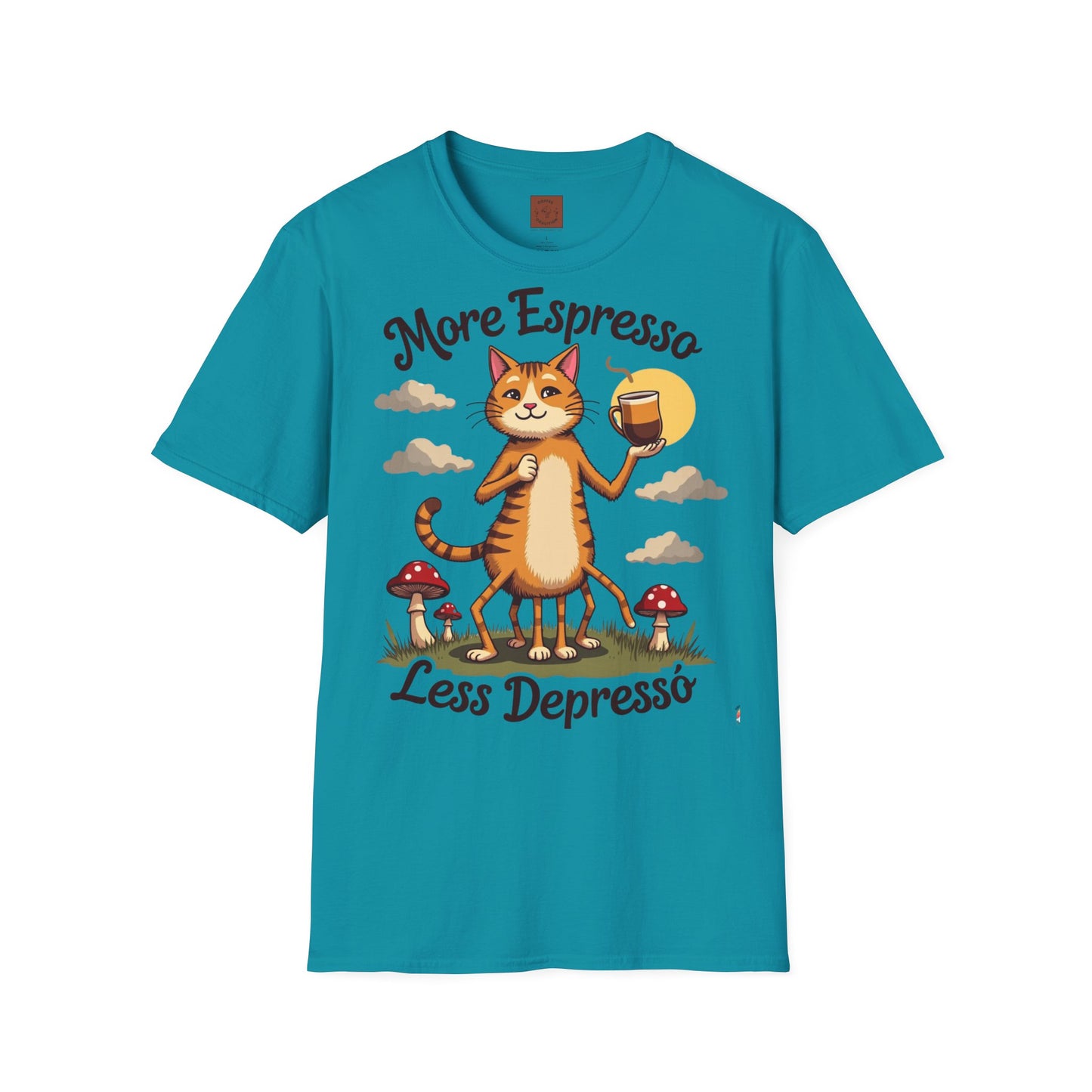 More Espresso, Less Depresso | Coffee Cat Vibes Tee