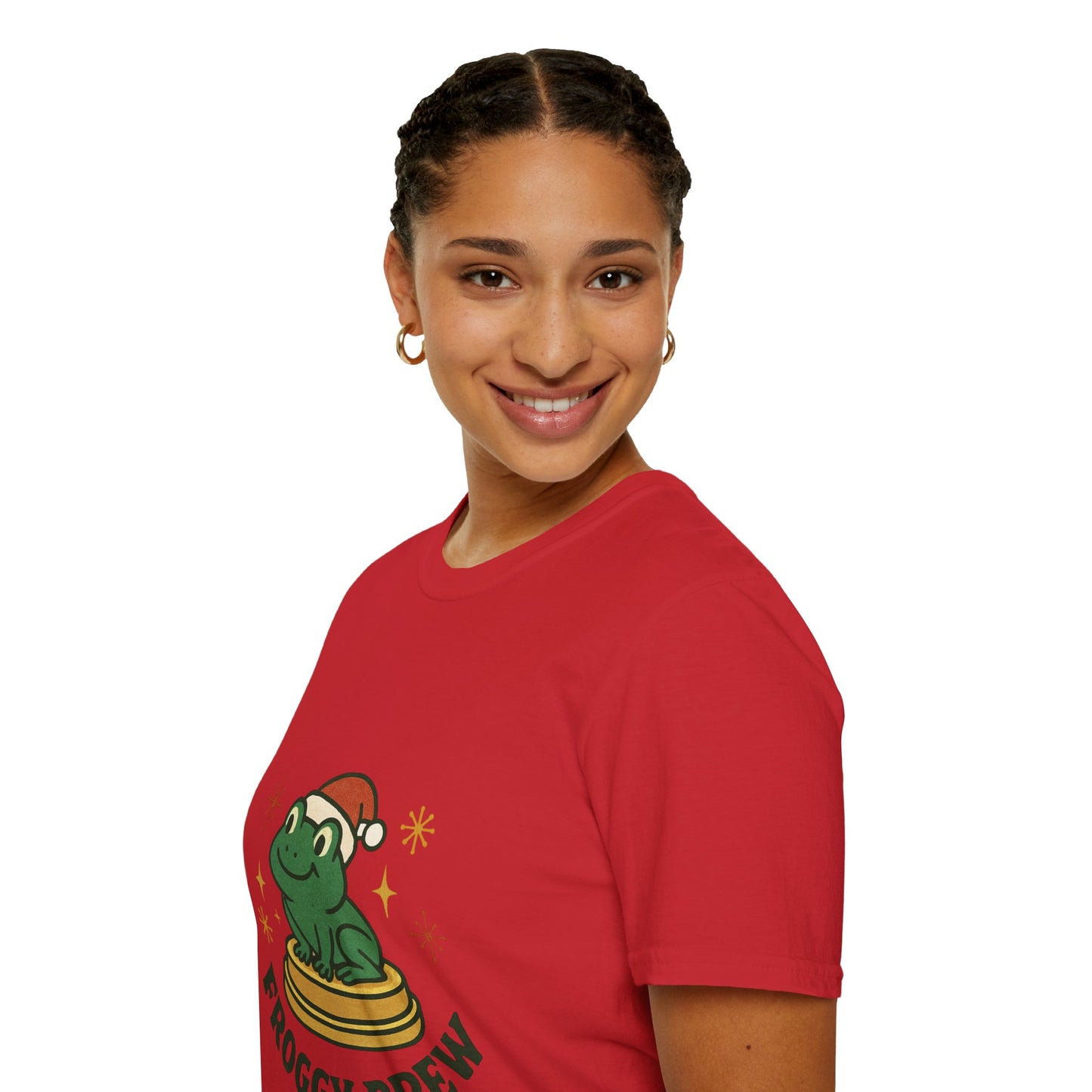 Froggy Brew | Funny Christmas Coffee Lover Unisex T-Shirt
