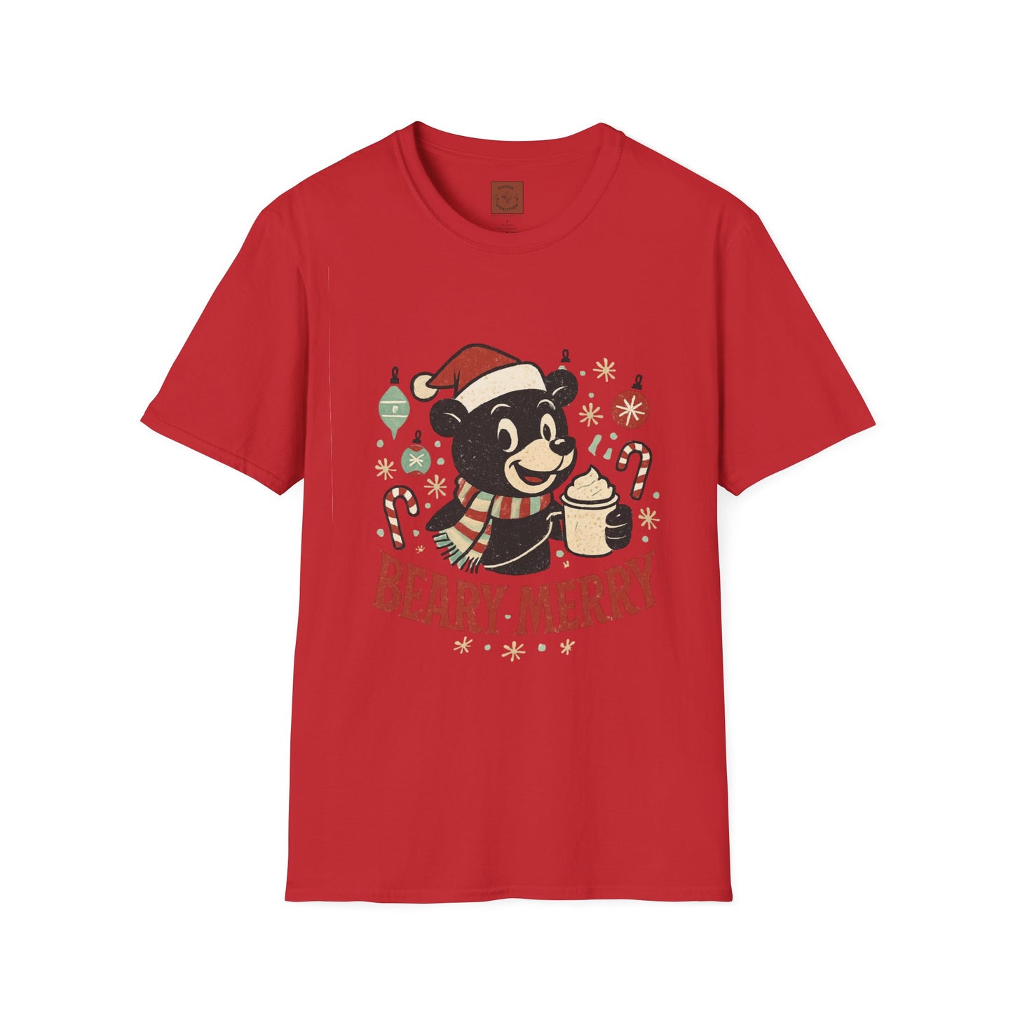 Beary Merry | Cute Bear Coffee Christmas Unisex T-Shirt