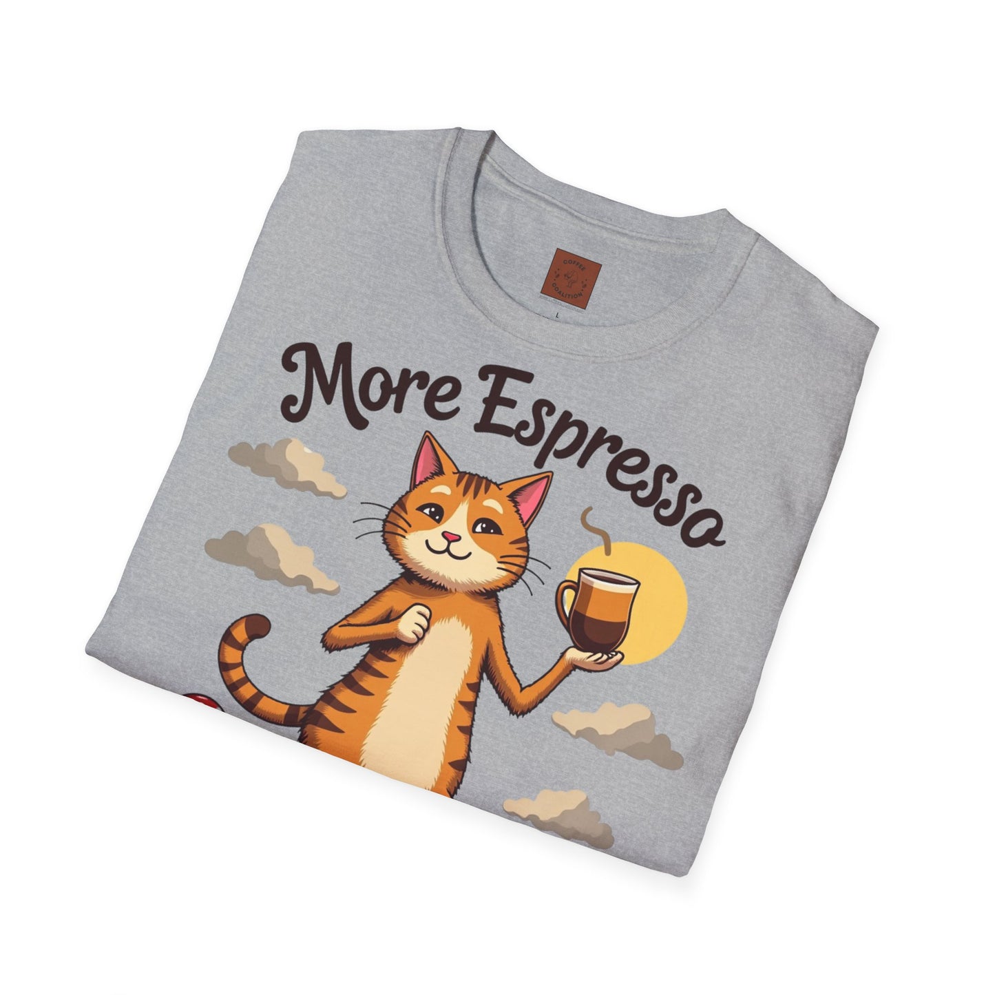 More Espresso, Less Depresso | Coffee Cat Vibes Tee