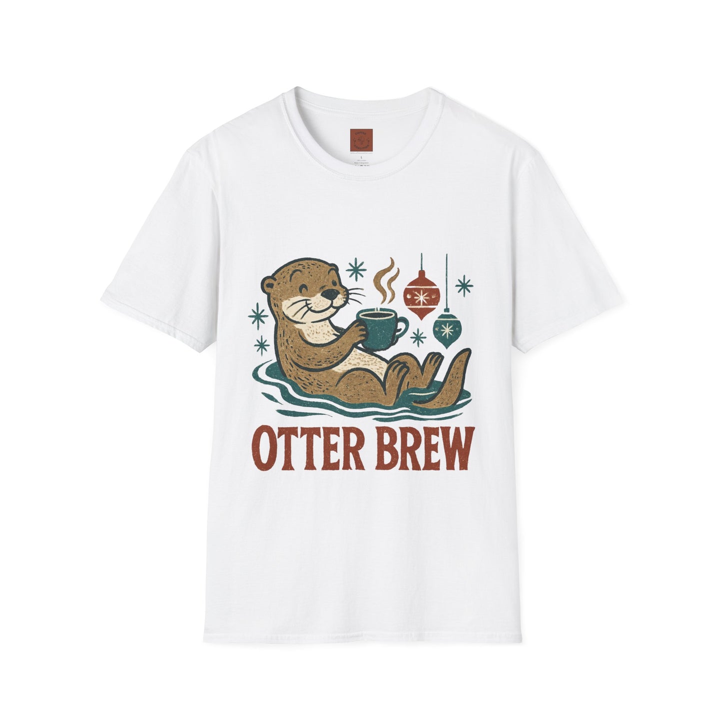 Otter Brew | Cute Coffee Lover Christmas Unisex T-Shirt