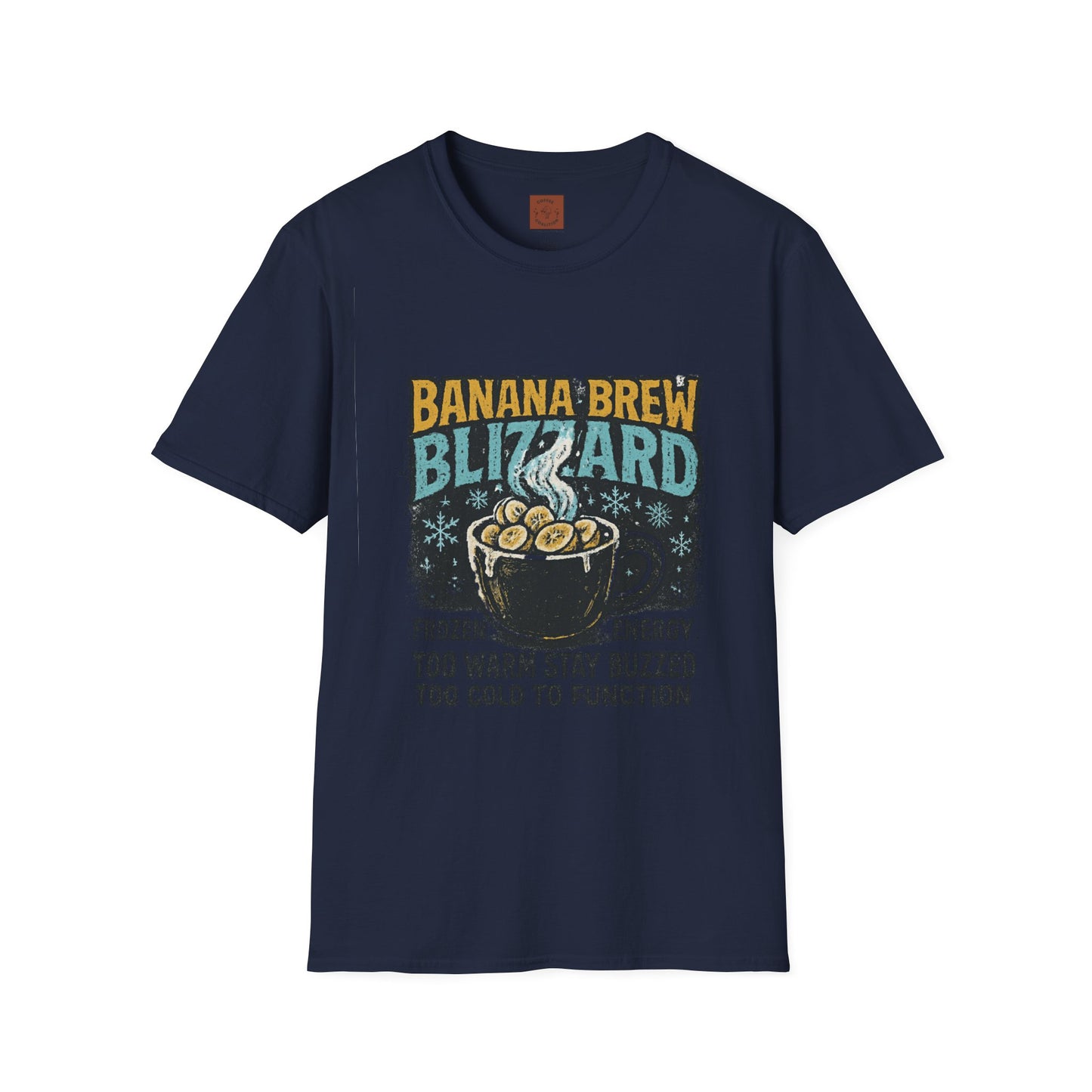 Banana Brew Blizzard | Funny Christmas Coffee Lover Unisex T-Shirt