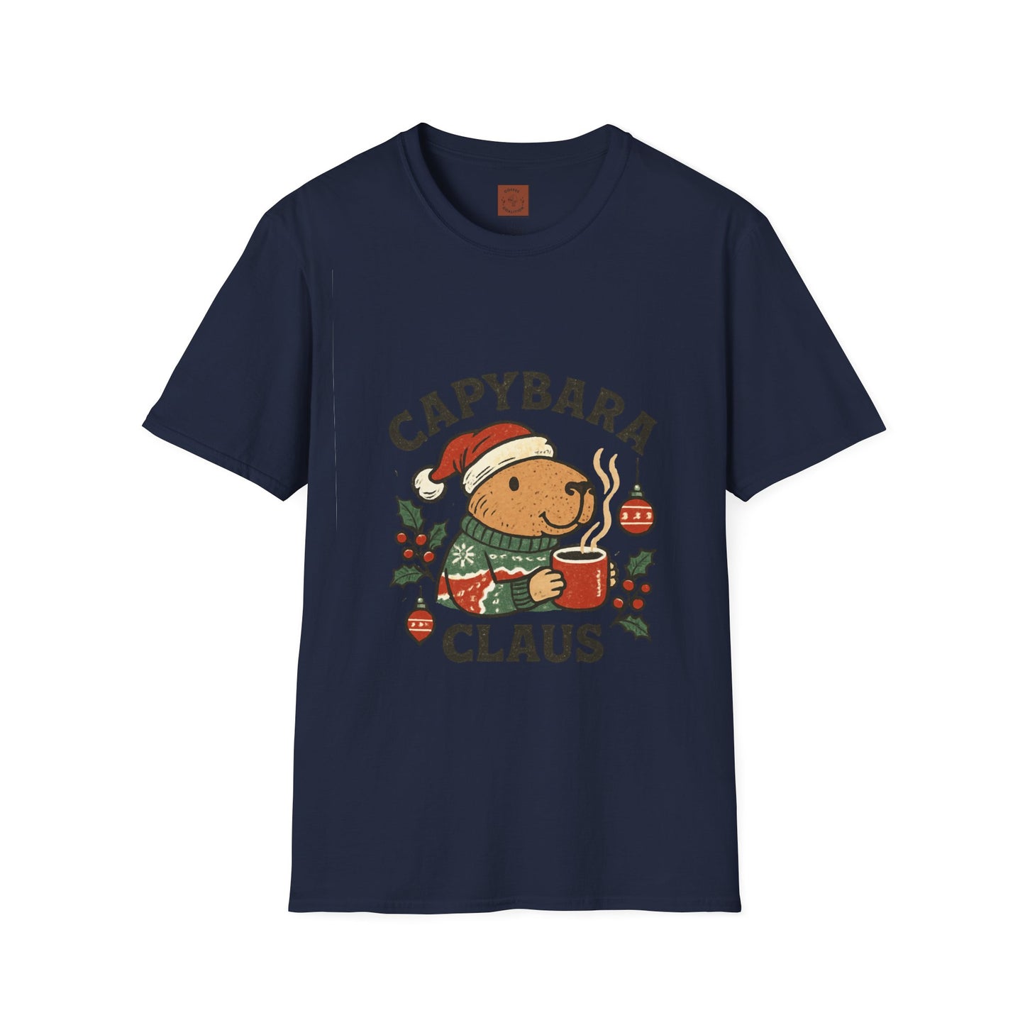 Capybara Claus | Funny Christmas Coffee Lover Unisex T-Shirt