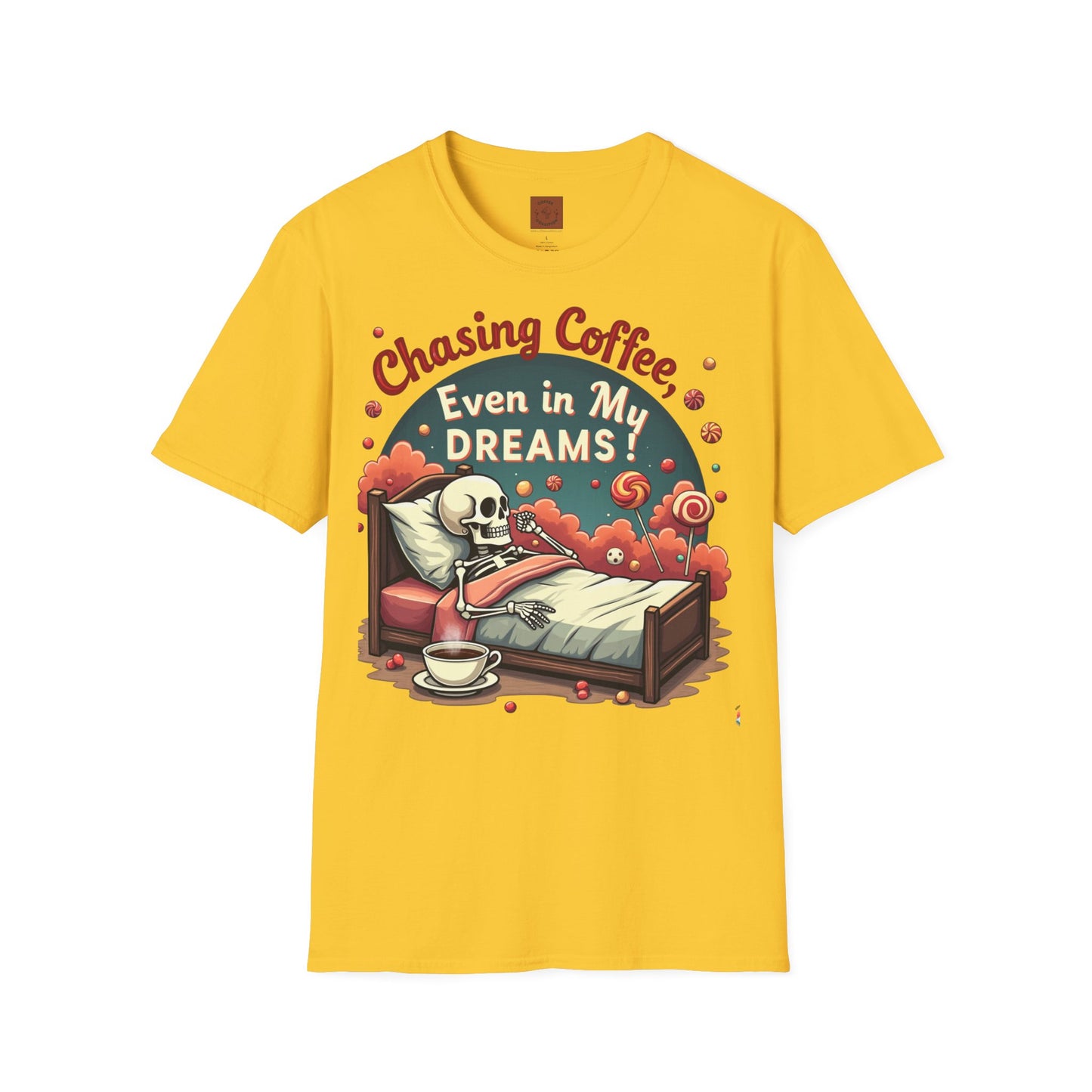 Chasing Coffee Even in My Dreams | Sleepy Skeleton Tee