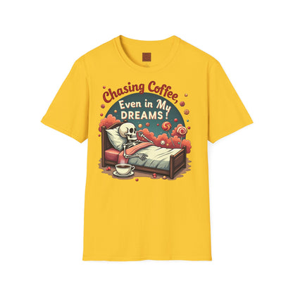 Chasing Coffee Even in My Dreams | Sleepy Skeleton Tee