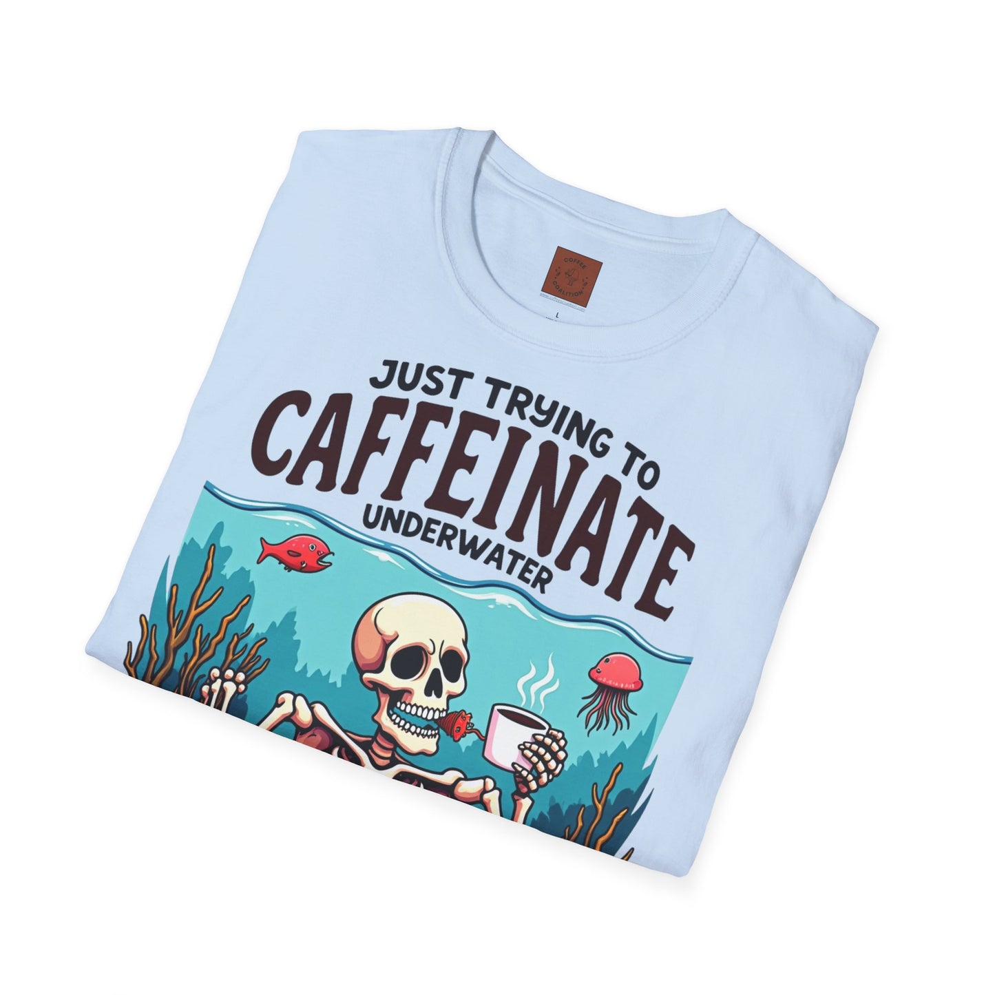 Skeleton under water