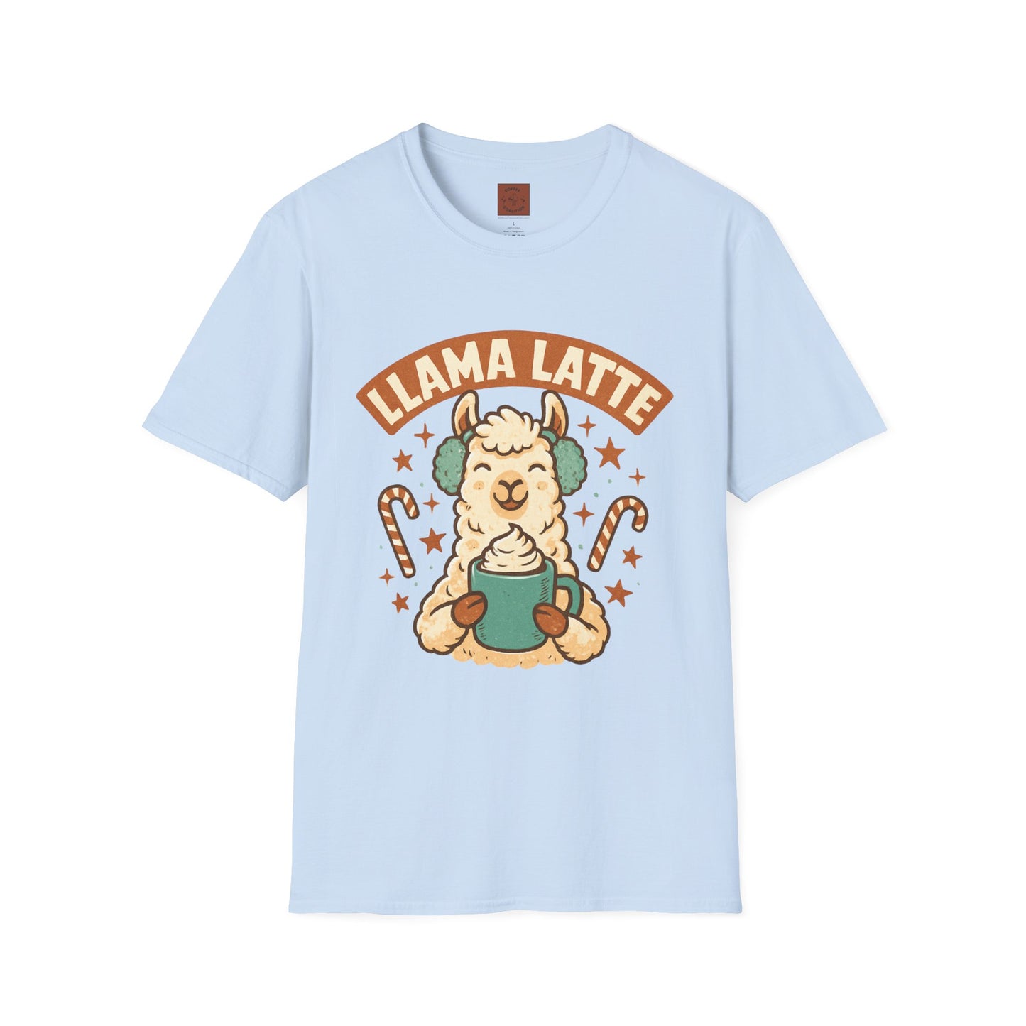 Llama Latte | Cute Christmas Coffee Lover Unisex T-Shirt