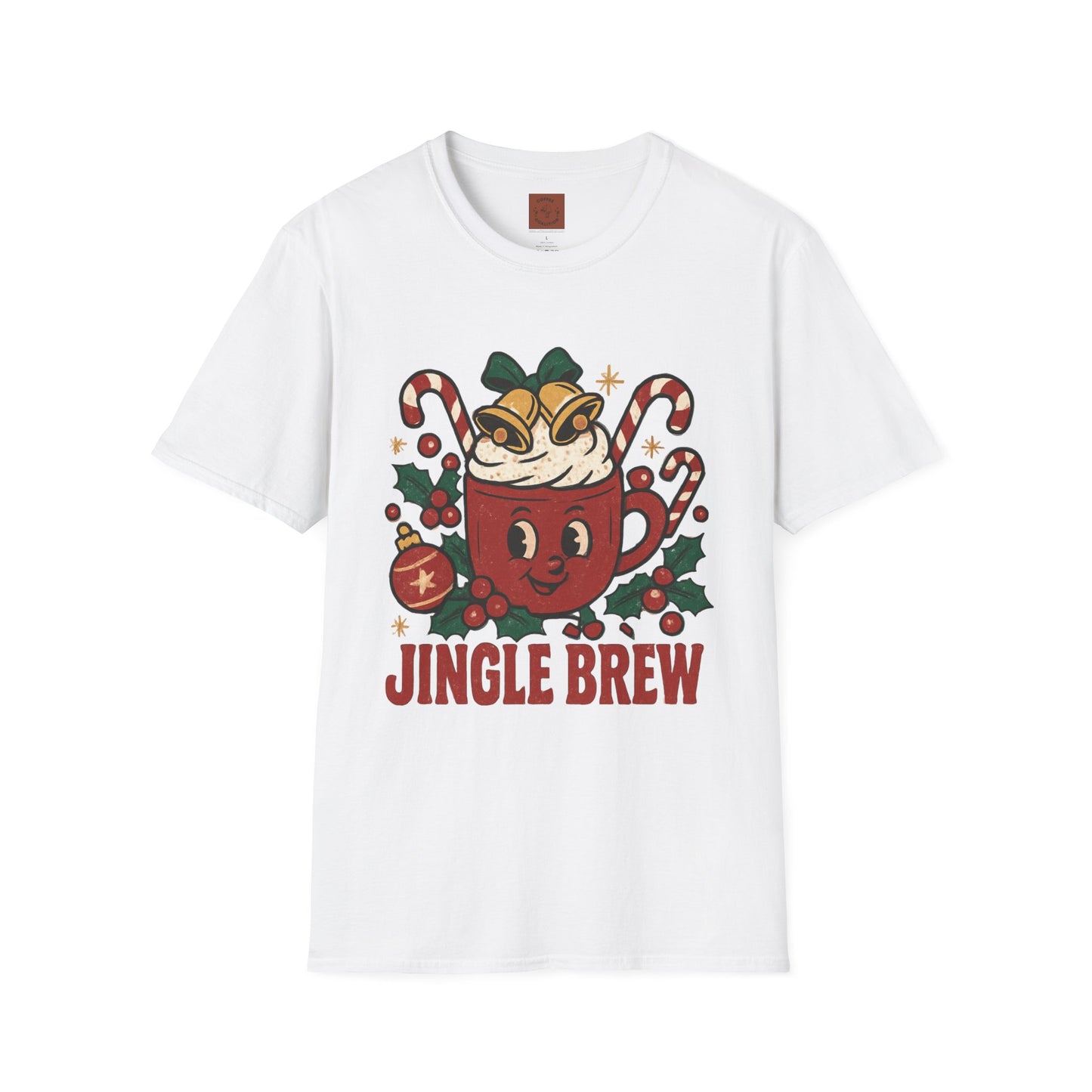 Jingle Brew | Funny Holiday Coffee Cup Christmas Unisex T-Shirt