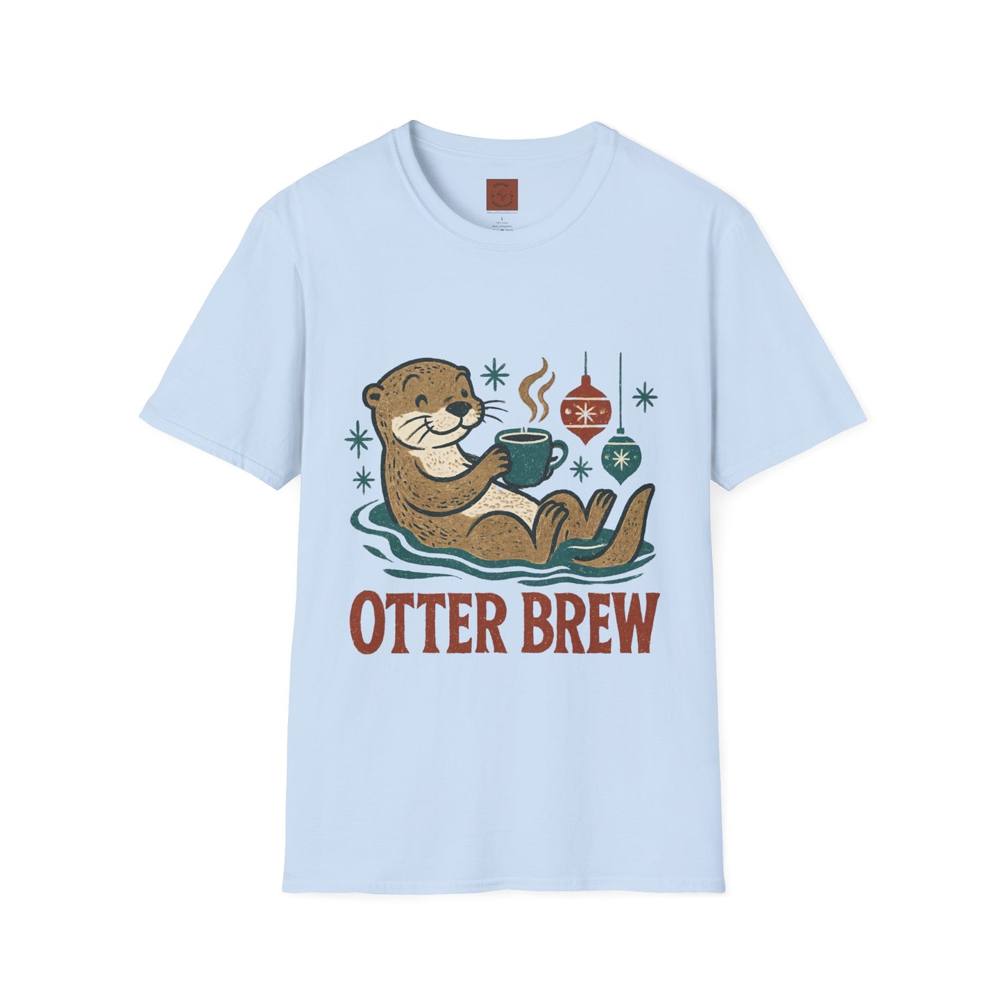 Otter Brew | Cute Coffee Lover Christmas Unisex T-Shirt