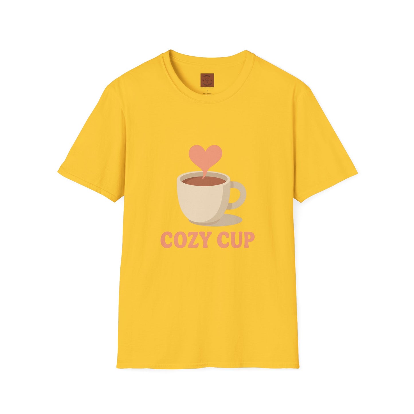 Cozy Cup – Unisex Cute Coffee Lover T-Shirt