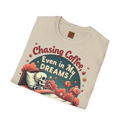 Chasing Coffee Even in My Dreams | Sleepy Skeleton Tee