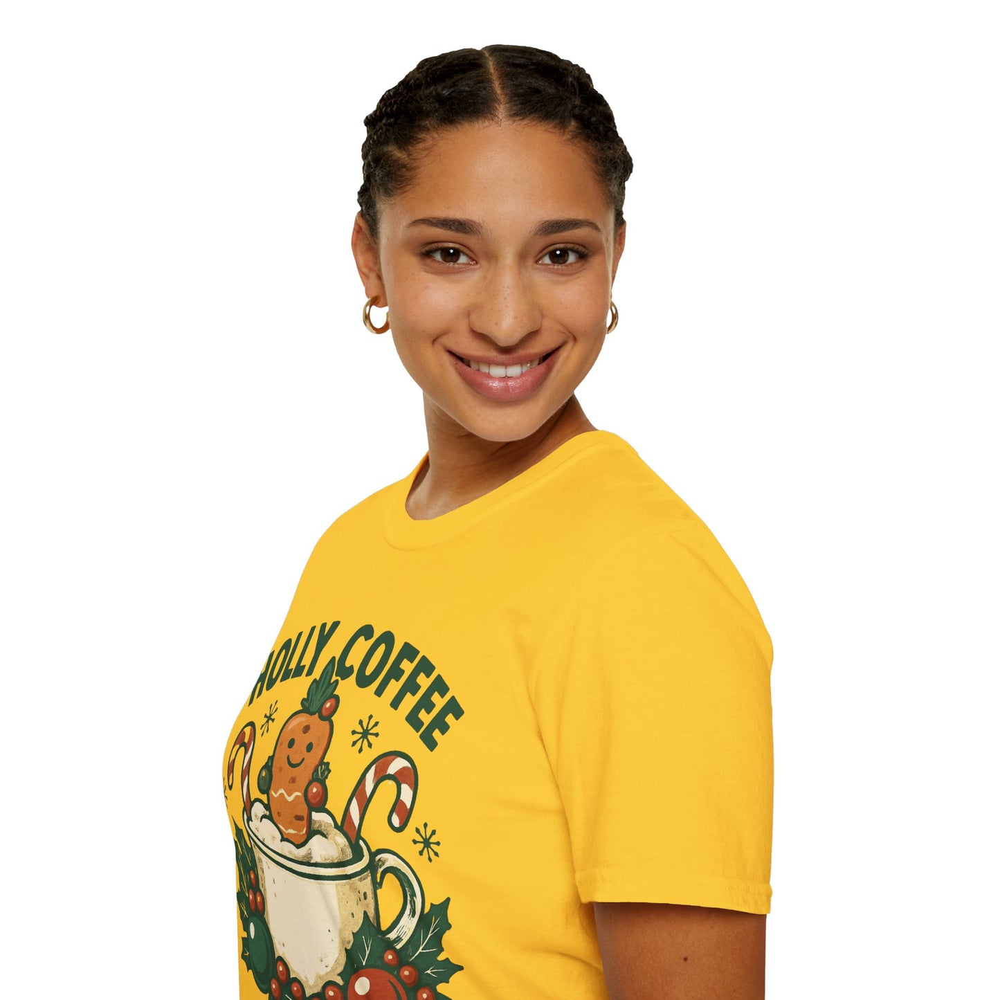 Jolly Brew | Funny Gingerbread Coffee Christmas Unisex T-Shirt