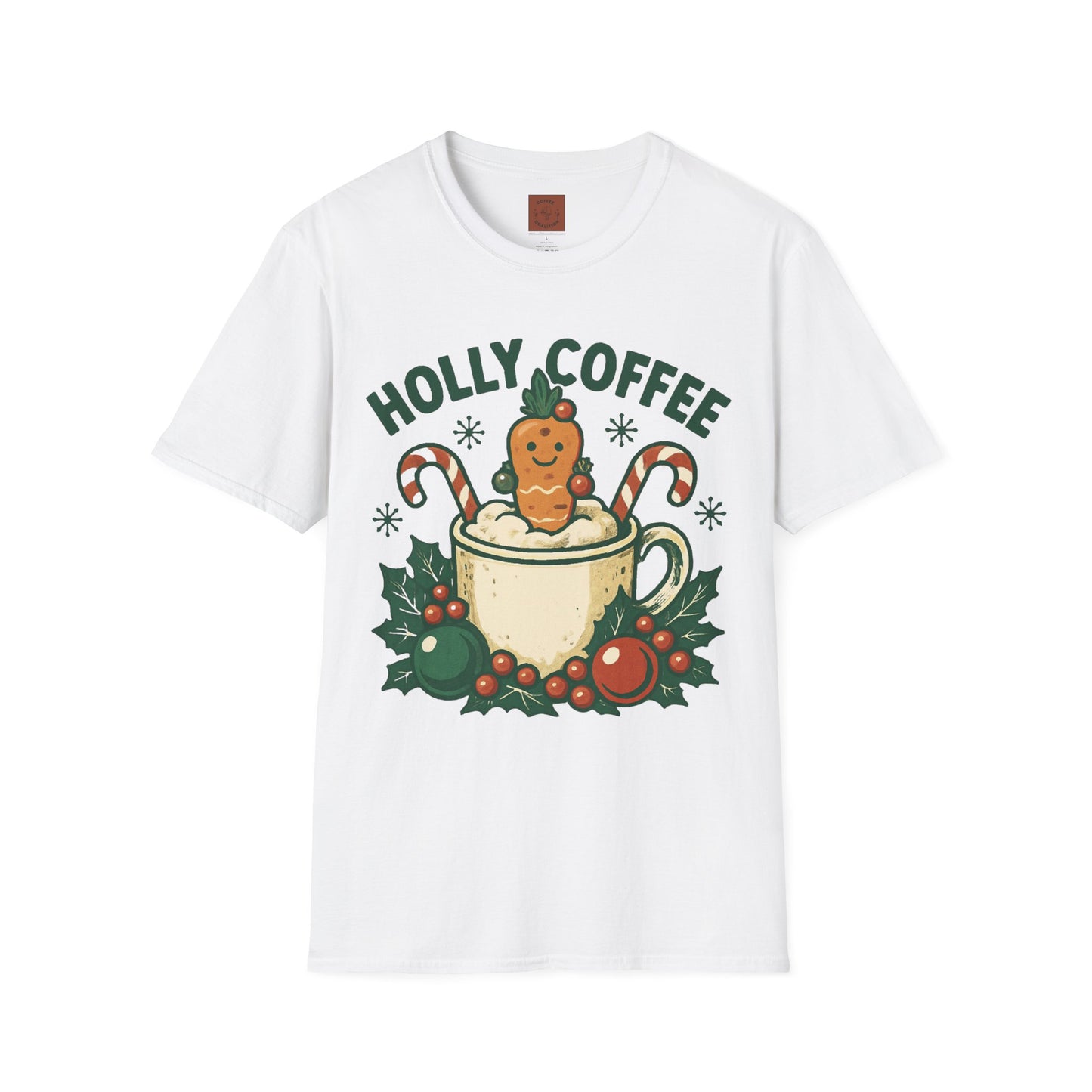 Jolly Brew | Funny Gingerbread Coffee Christmas Unisex T-Shirt
