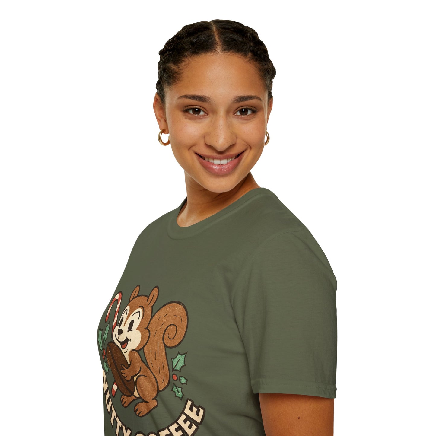 Nutty Coffee | Funny Christmas Squirrel Unisex T-Shirt