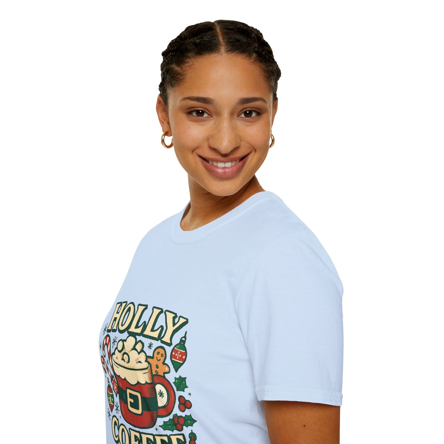 Holly Coffee | Festive Christmas Coffee Lover Unisex T-Shirt