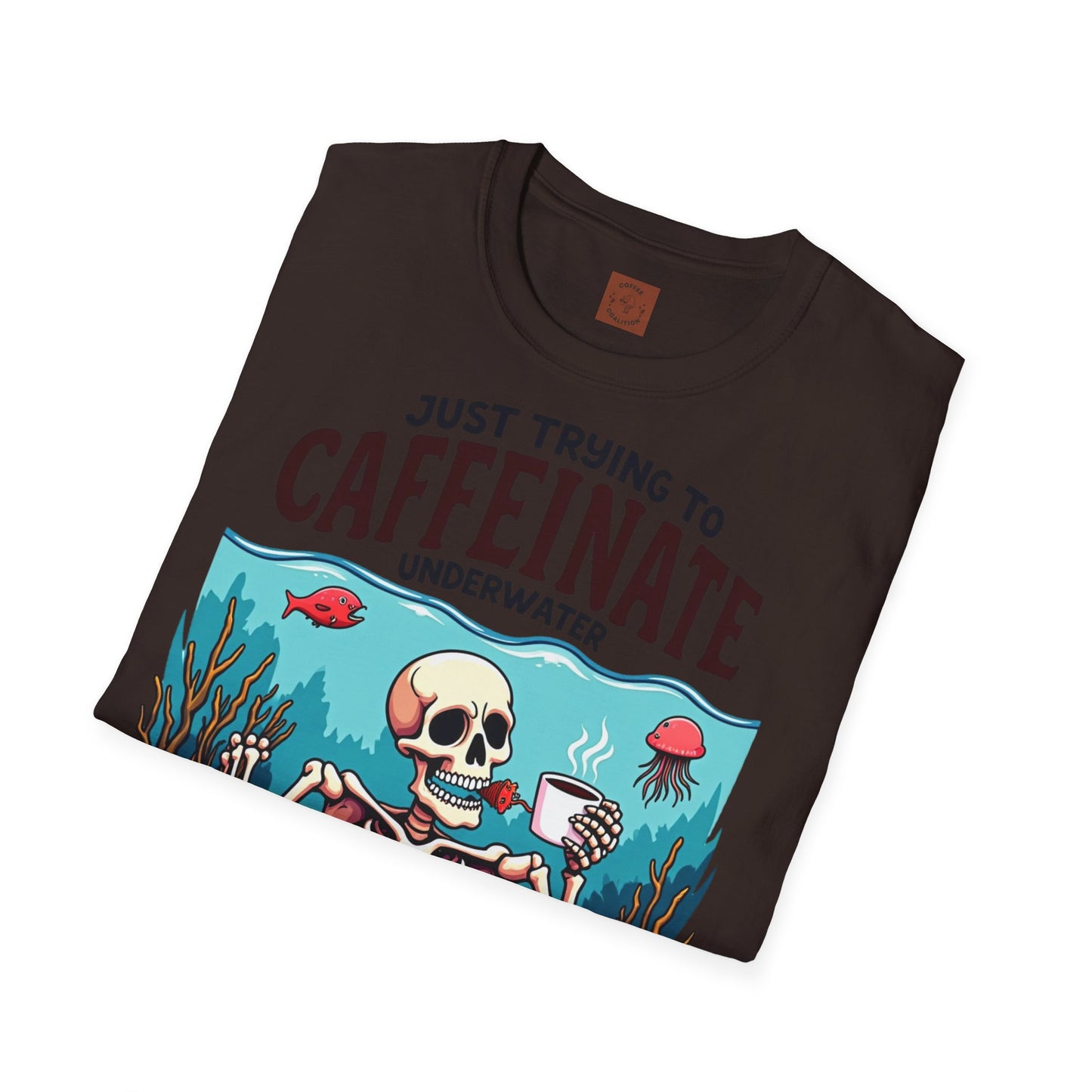 Skeleton under water