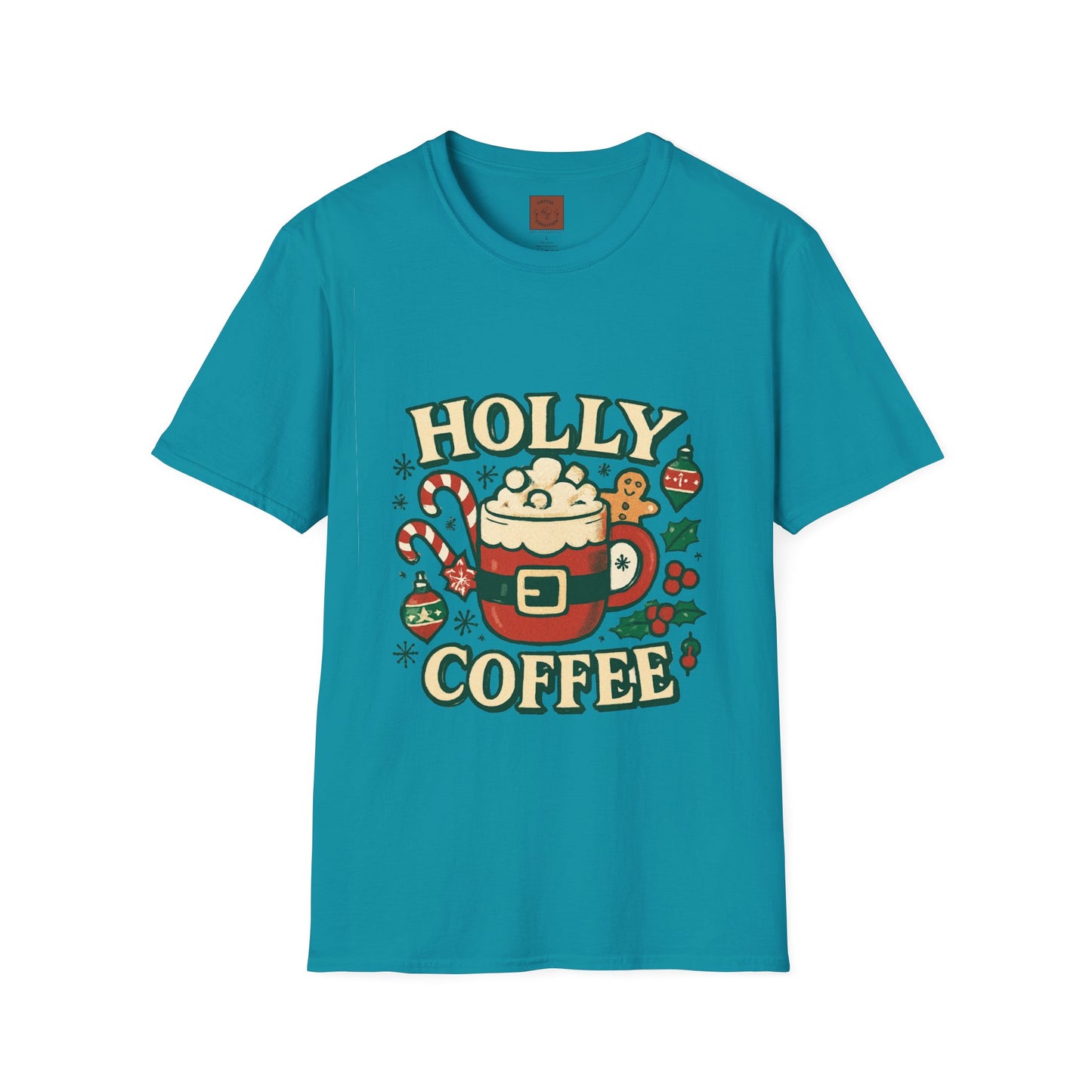 Holly Coffee | Festive Christmas Coffee Lover Unisex T-Shirt