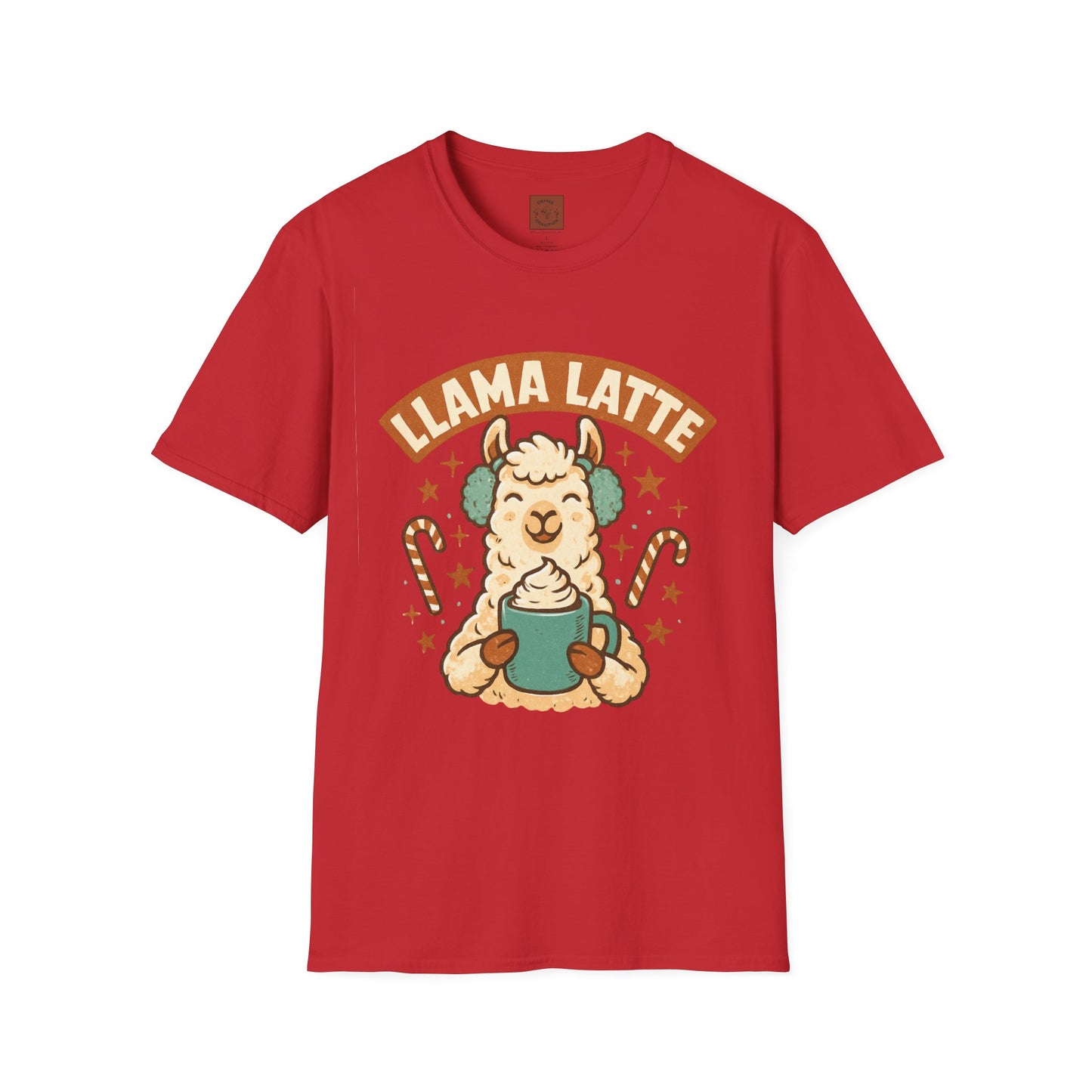 Llama Latte | Cute Christmas Coffee Lover Unisex T-Shirt
