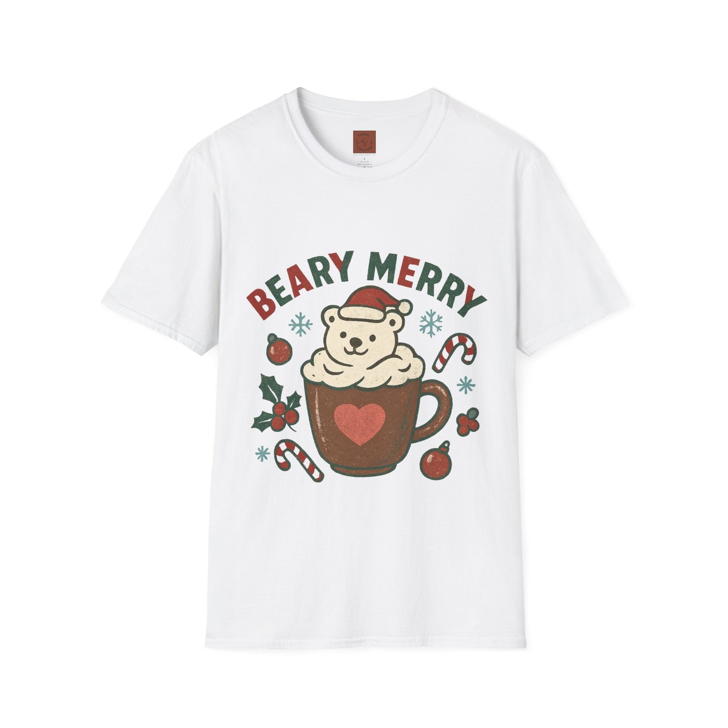 Beary Merry | Cute Christmas Coffee Lover Unisex T-Shirt