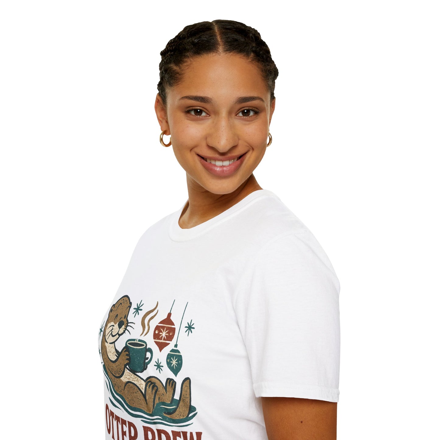 Otter Brew | Cute Coffee Lover Christmas Unisex T-Shirt