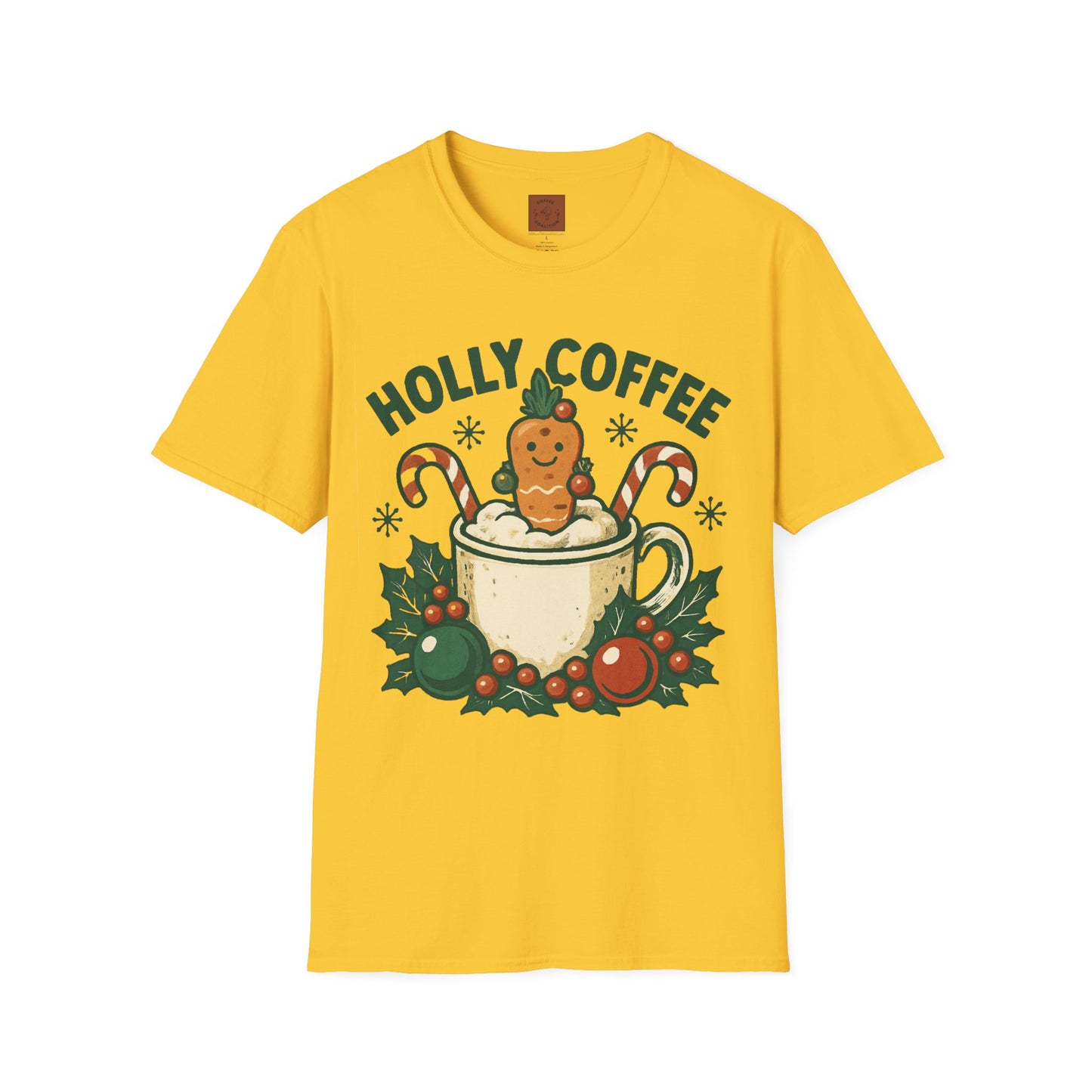 Jolly Brew | Funny Gingerbread Coffee Christmas Unisex T-Shirt