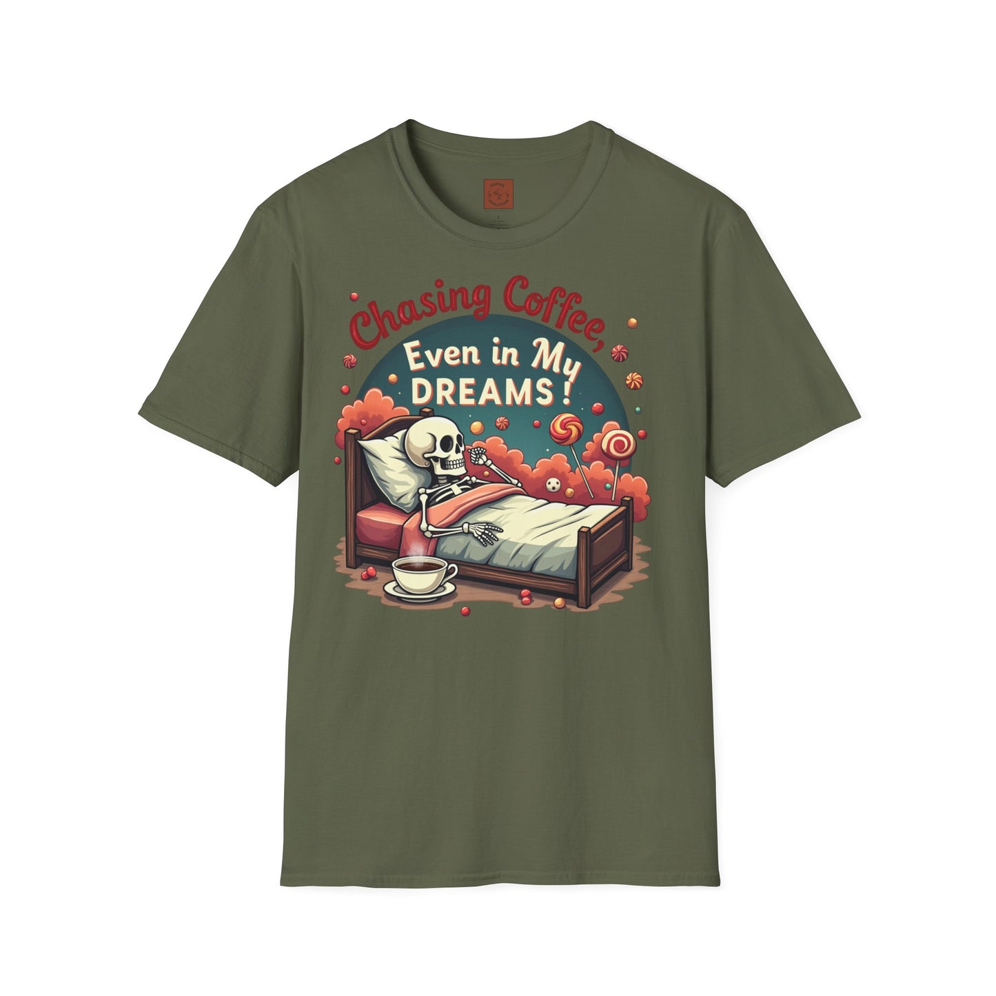 Chasing Coffee Even in My Dreams | Sleepy Skeleton Tee