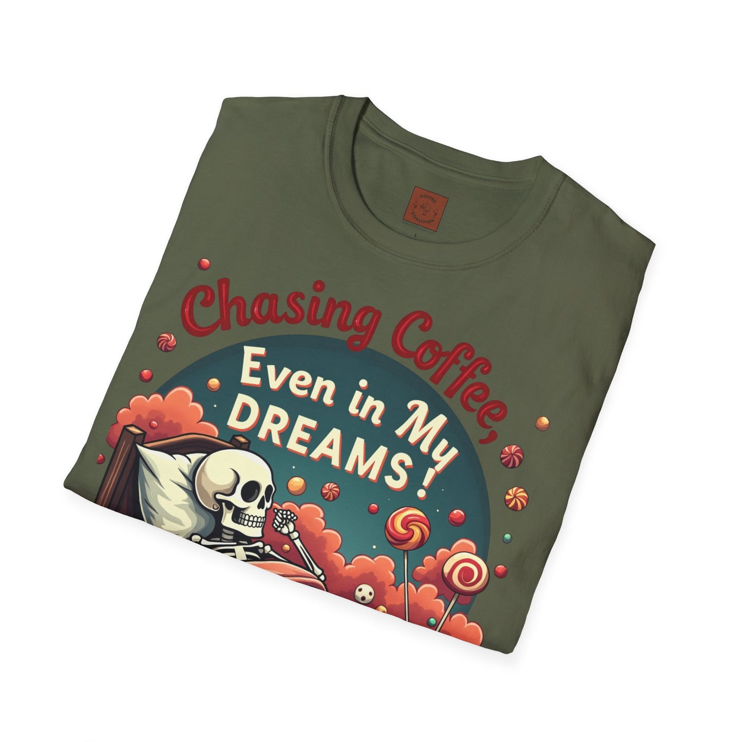 Chasing Coffee Even in My Dreams | Sleepy Skeleton Tee