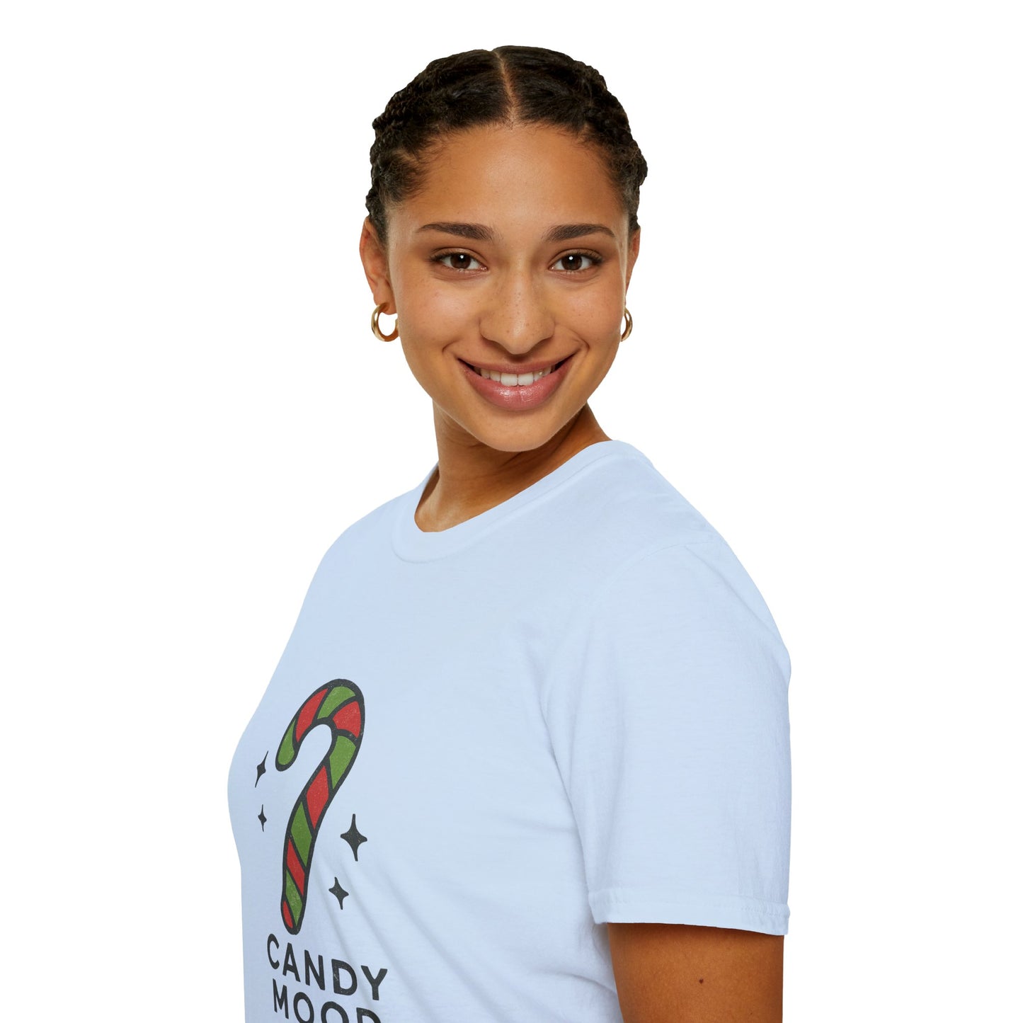 Candy Mood | Minimalist Christmas Candy Cane Aesthetic Unisex T-Shirt